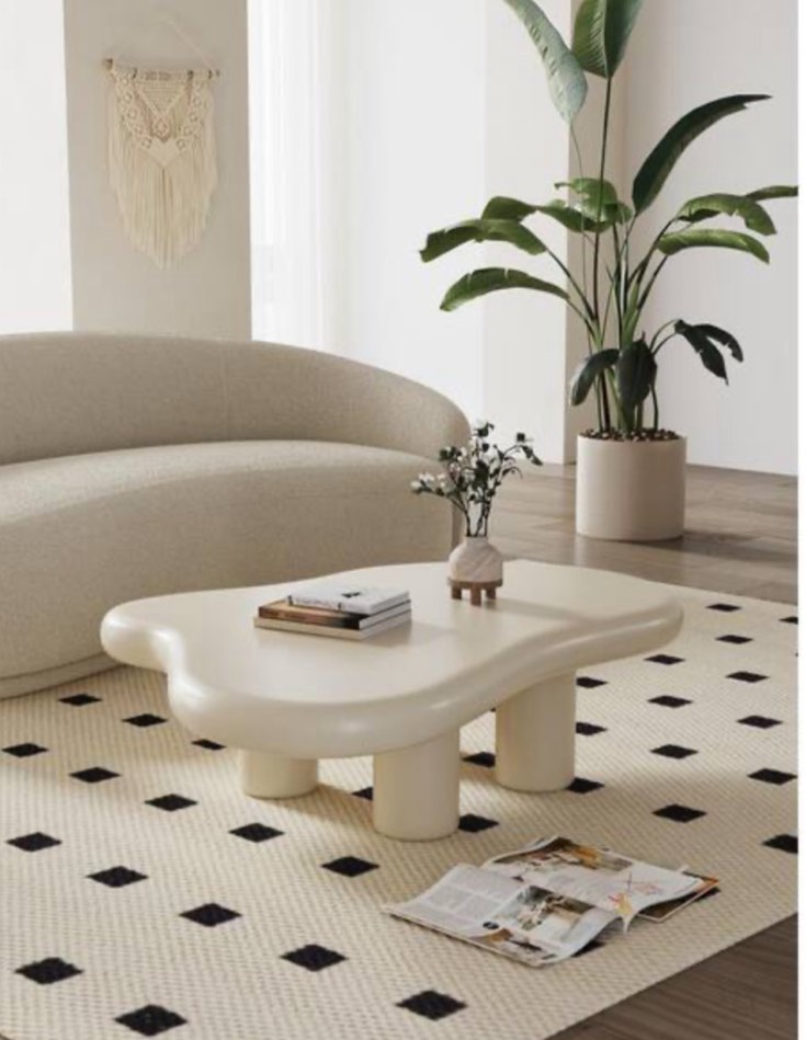 ( incomplete table only ) 49 in. White Specialty Composite Top Coffee Table