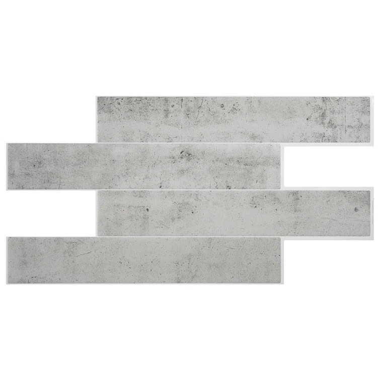 Peel and Stick Gel Backsplash Tile Norway 22'' x 12'' Color: Gray Maple