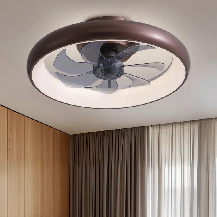 Yeadon 20'' Dianeshia Flush Mount Dimmable Ceiling Fan with LED Lights