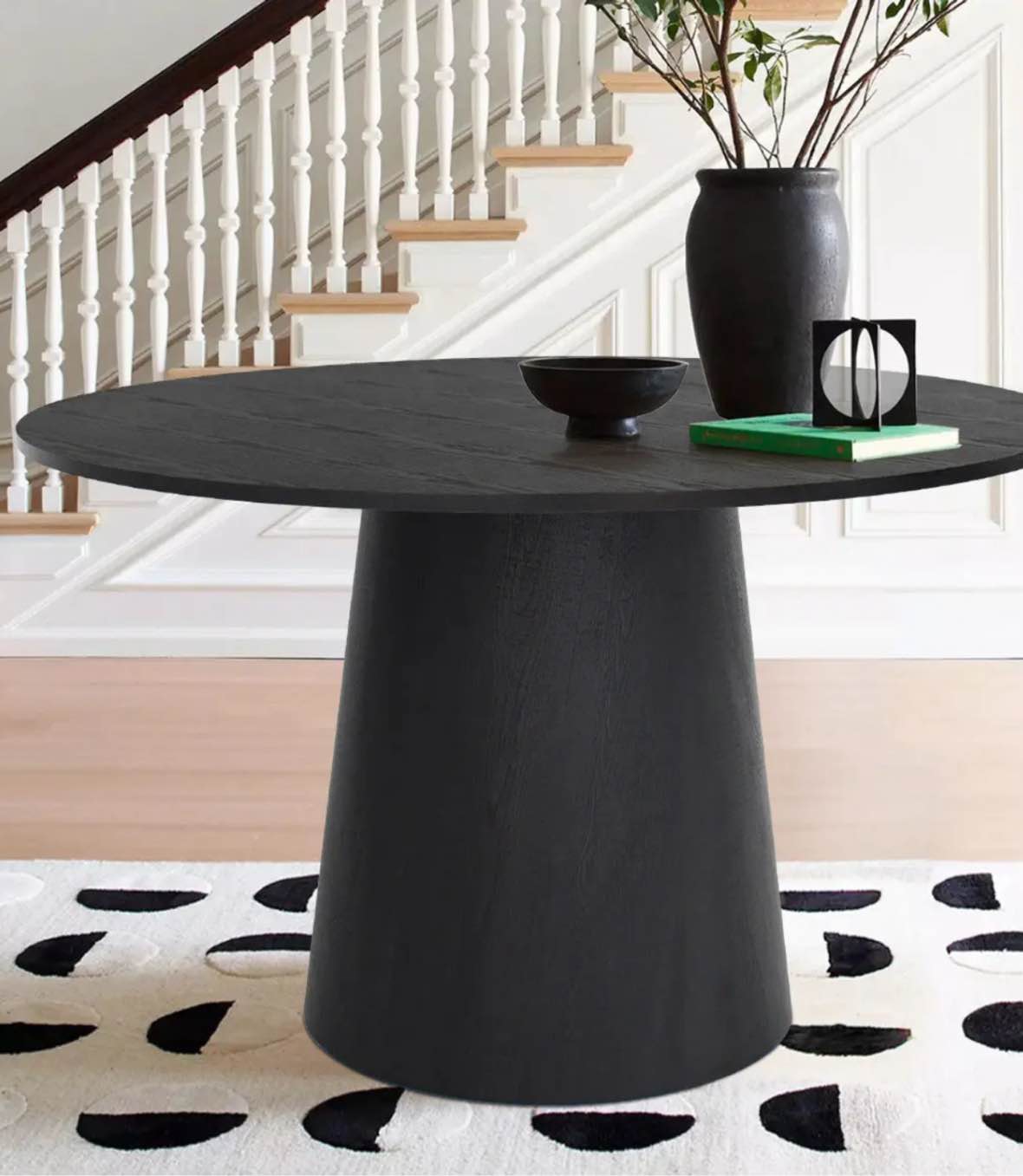 Dwen 46" Modern Round Pedestal Dining Table (Incomplete, Top only)