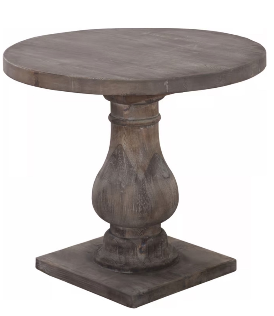 Conway Reclaimed Pine Round End Table (Incomplete, Box 2/2 )