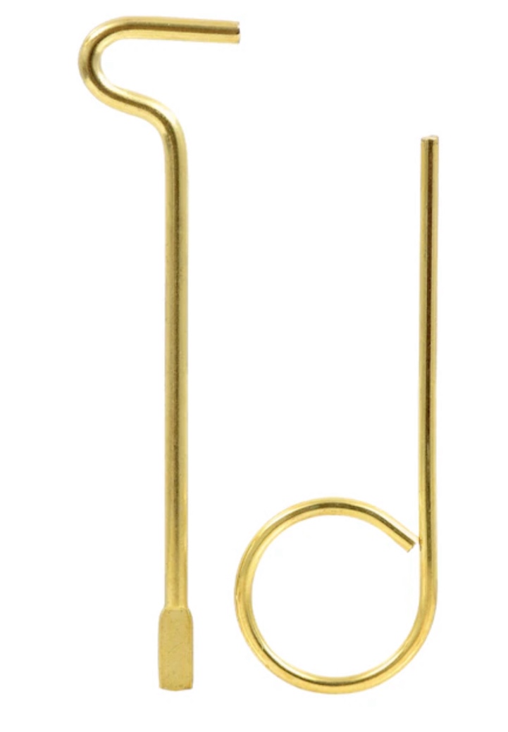 Minute Key Two (2) privacy keys per package 2 -Pack Brass plated Key control