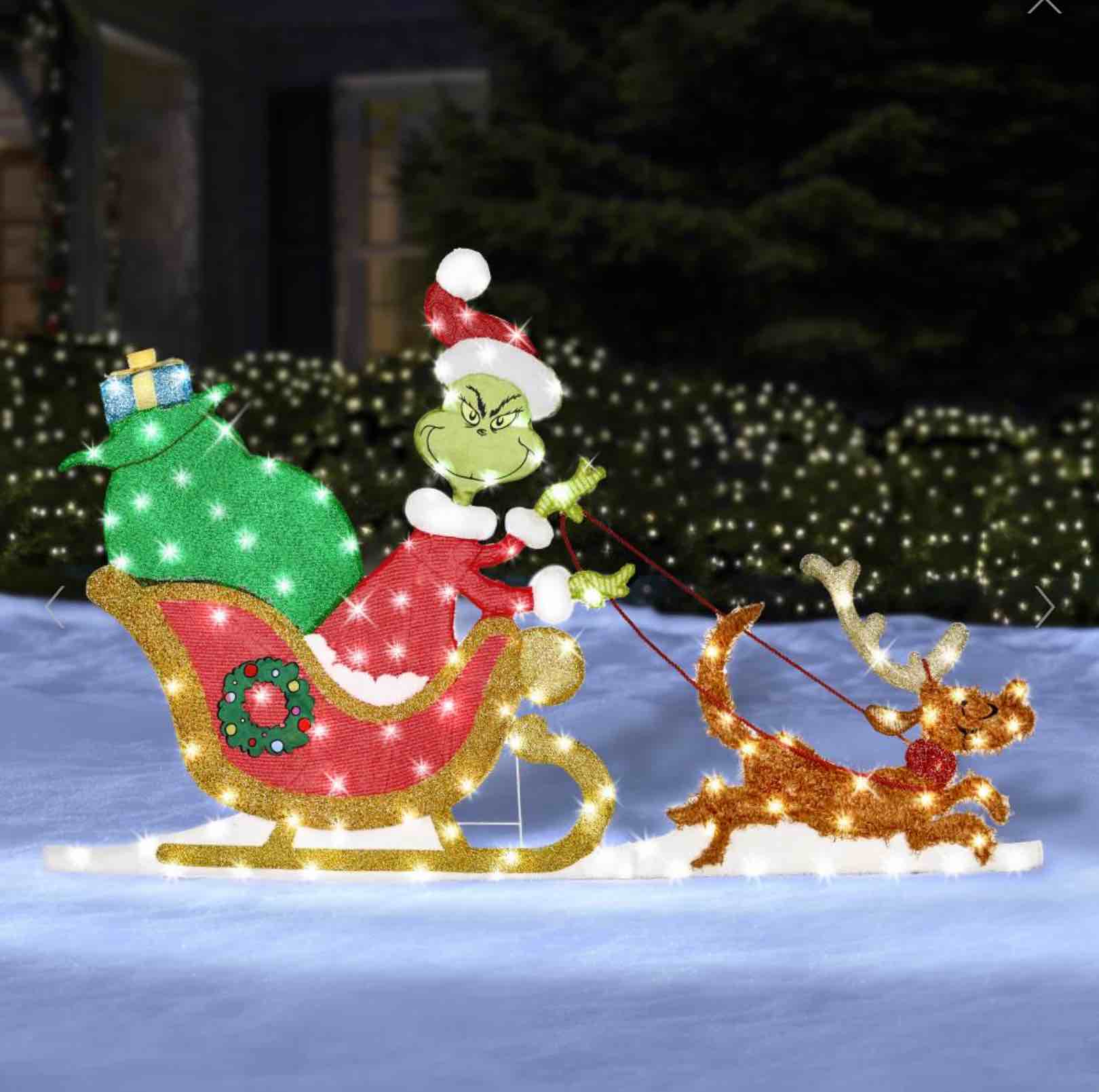 The Illuminated Grinch Sleigh