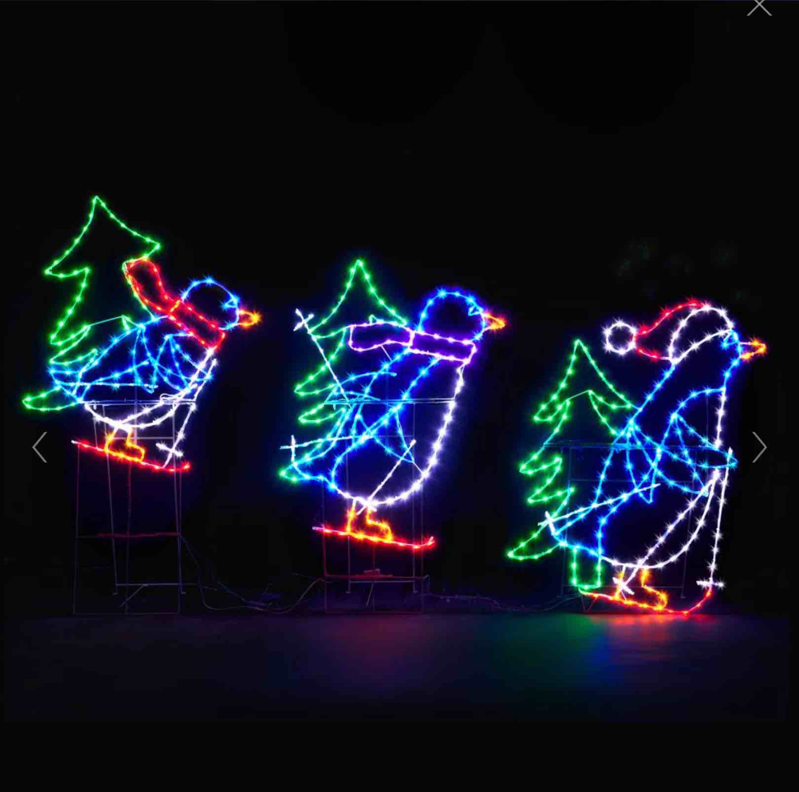 the animated skiing penguins