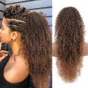 Youthfee 27” Drawstring Ponytail Deep Curly Heat Resistant Synthetic Instant Clip Ponytail Extension Protective Style Afro Kinky Curly Hair Pieces for Women