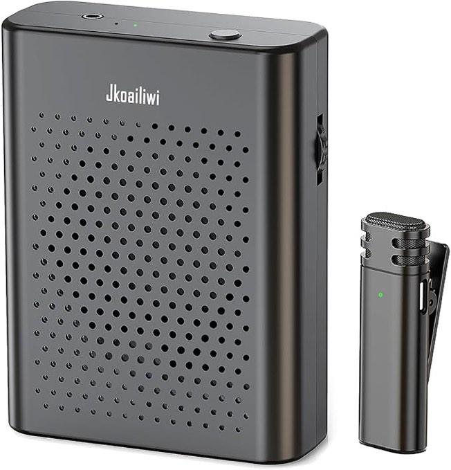 Portable Voice Amplifier with Wireless Lapel Microphone for Teachers, Tour Guide, Elderly, Wireless Voice Amplifier for Classroom, Clip On Microphone System Speaker, Teacher Must Haves