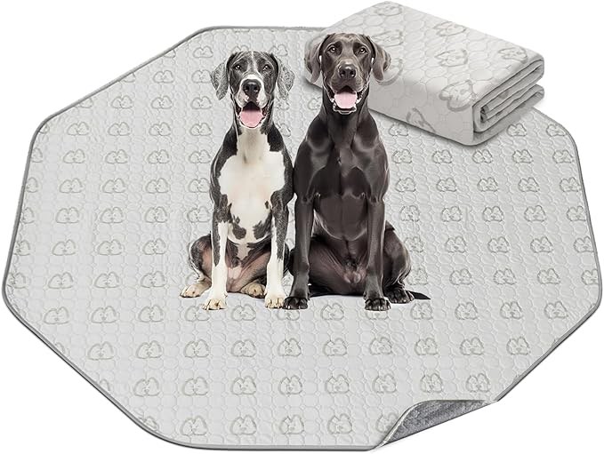 FXW Washable Pee Pads for Dogs, 71" Diameter Puppy Pads with Super Absorbent, Specifically Designed for 24inch 8 Panels Dog Playpen, Octagon