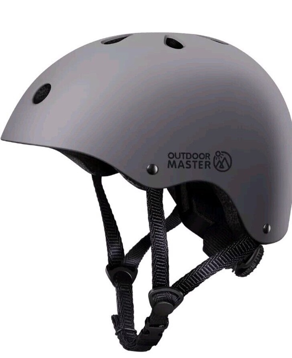 Outdoor Master Grey Skateboard Cycling Helmet. Size Large. NWT