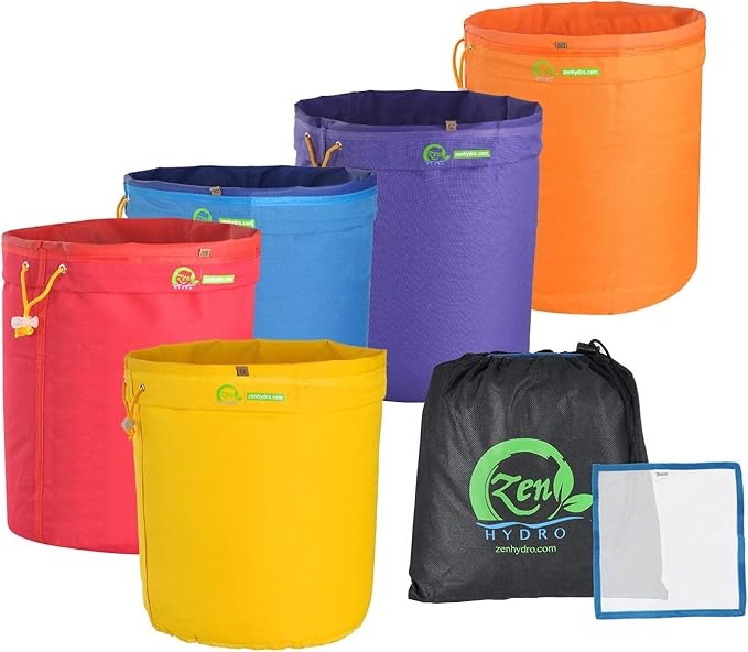 iPower GLBBAG5X5 5 Gallon 5 Herb Ice Essence Extraction Bladder Hash Kit 5 Gallon, 5 Bags, 5 Packs.