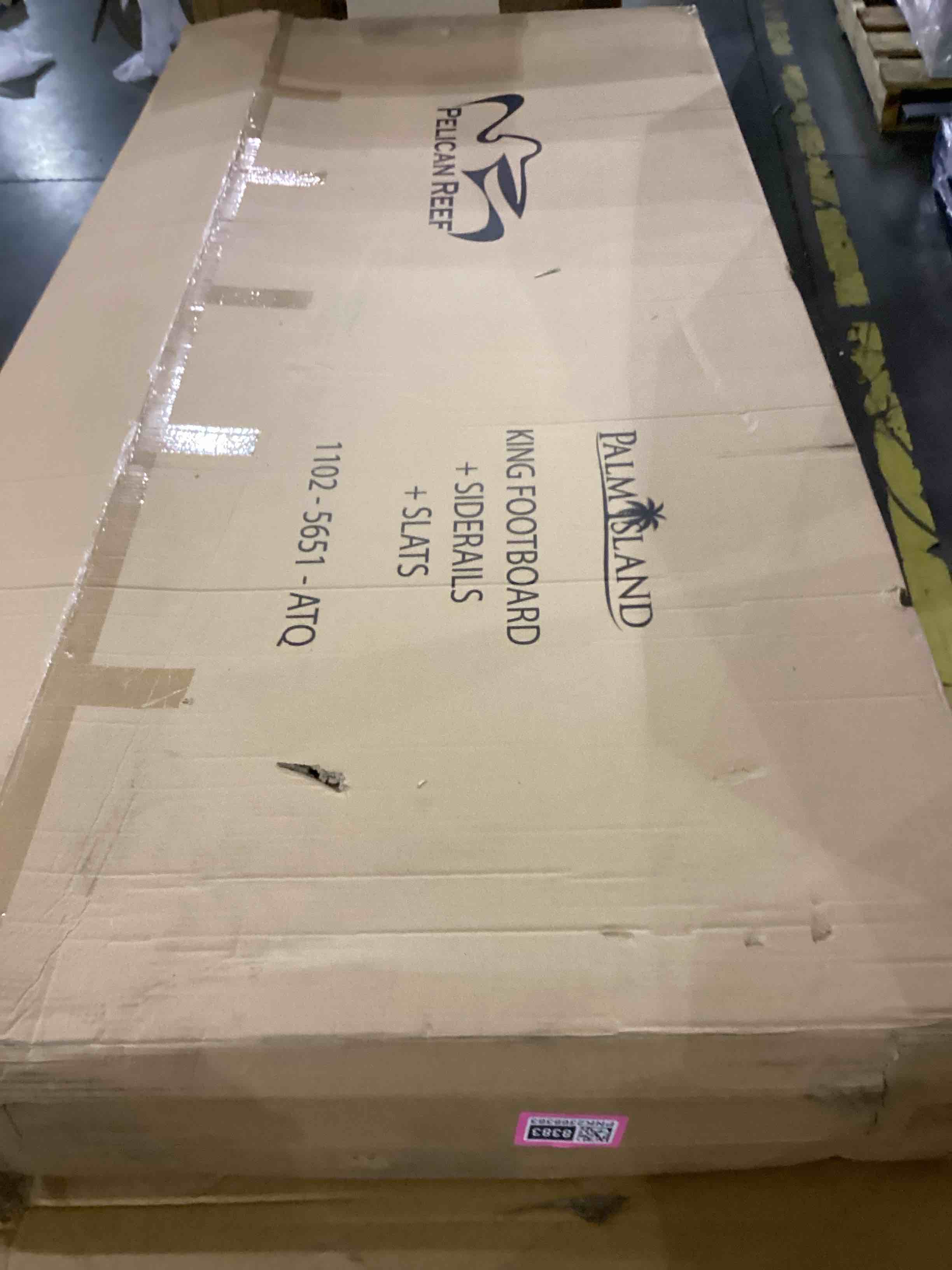 pelican reef king bed frame, footboard + slats+ rails 