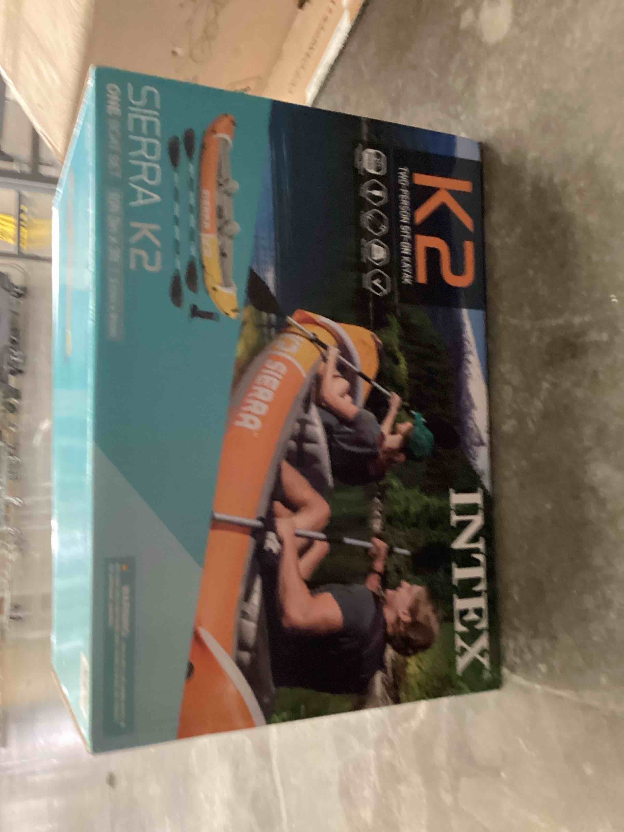 Intex Sierra K2 Inflatable Kayak with Oars and Hand Pump