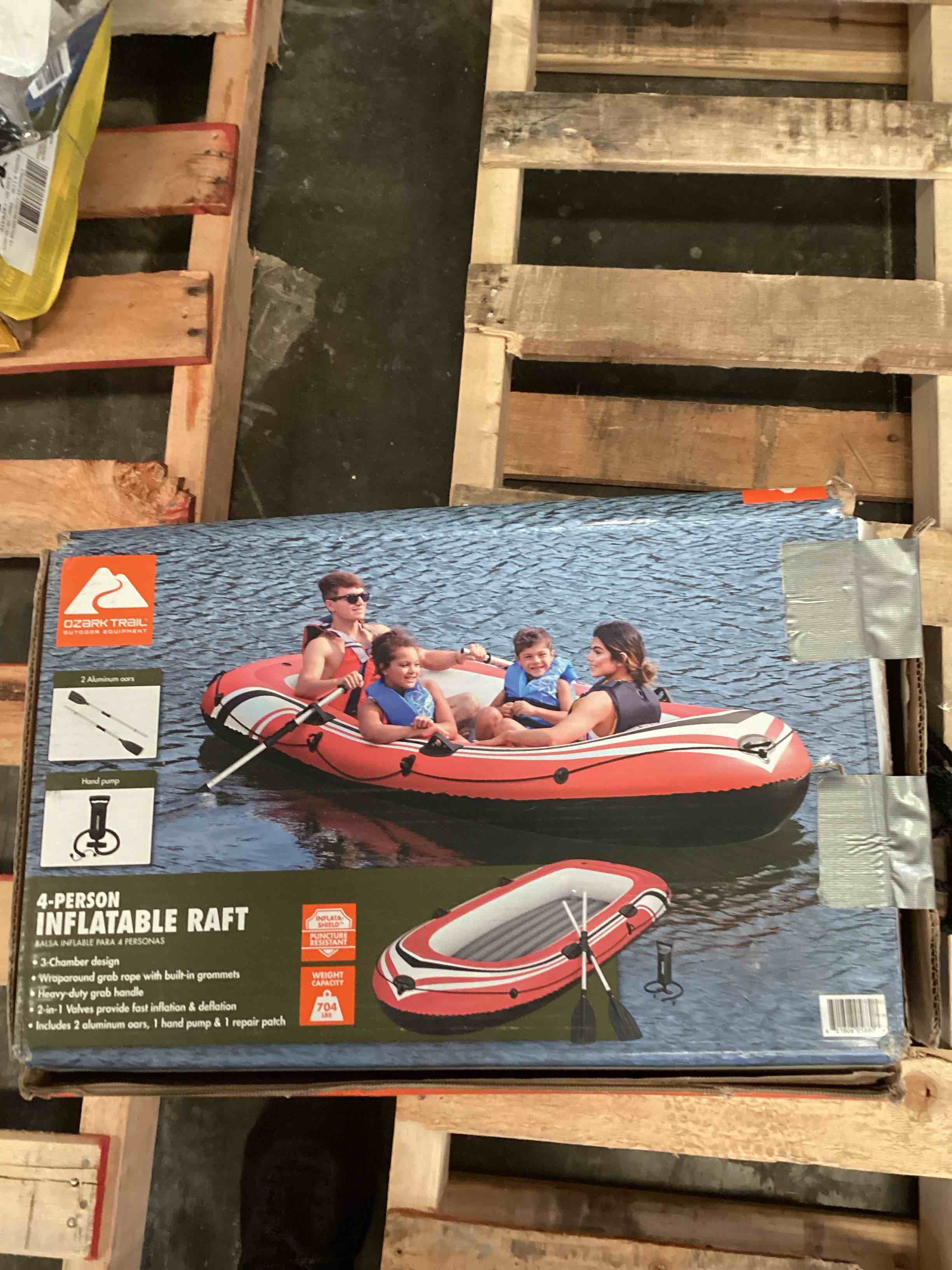 Ozark Trail 4-Person Inflatable Recreational Raft Set