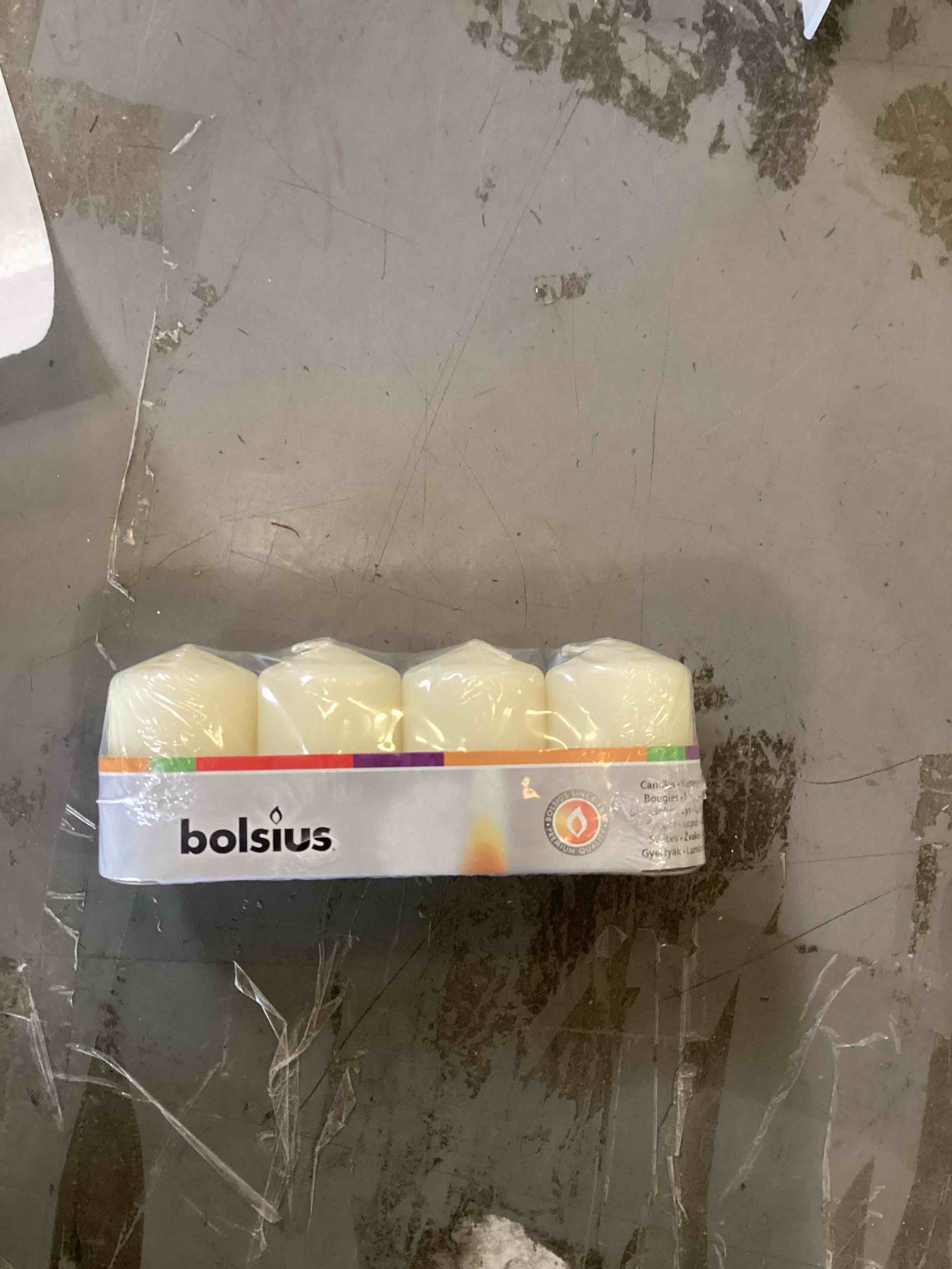 4pk ivory candles