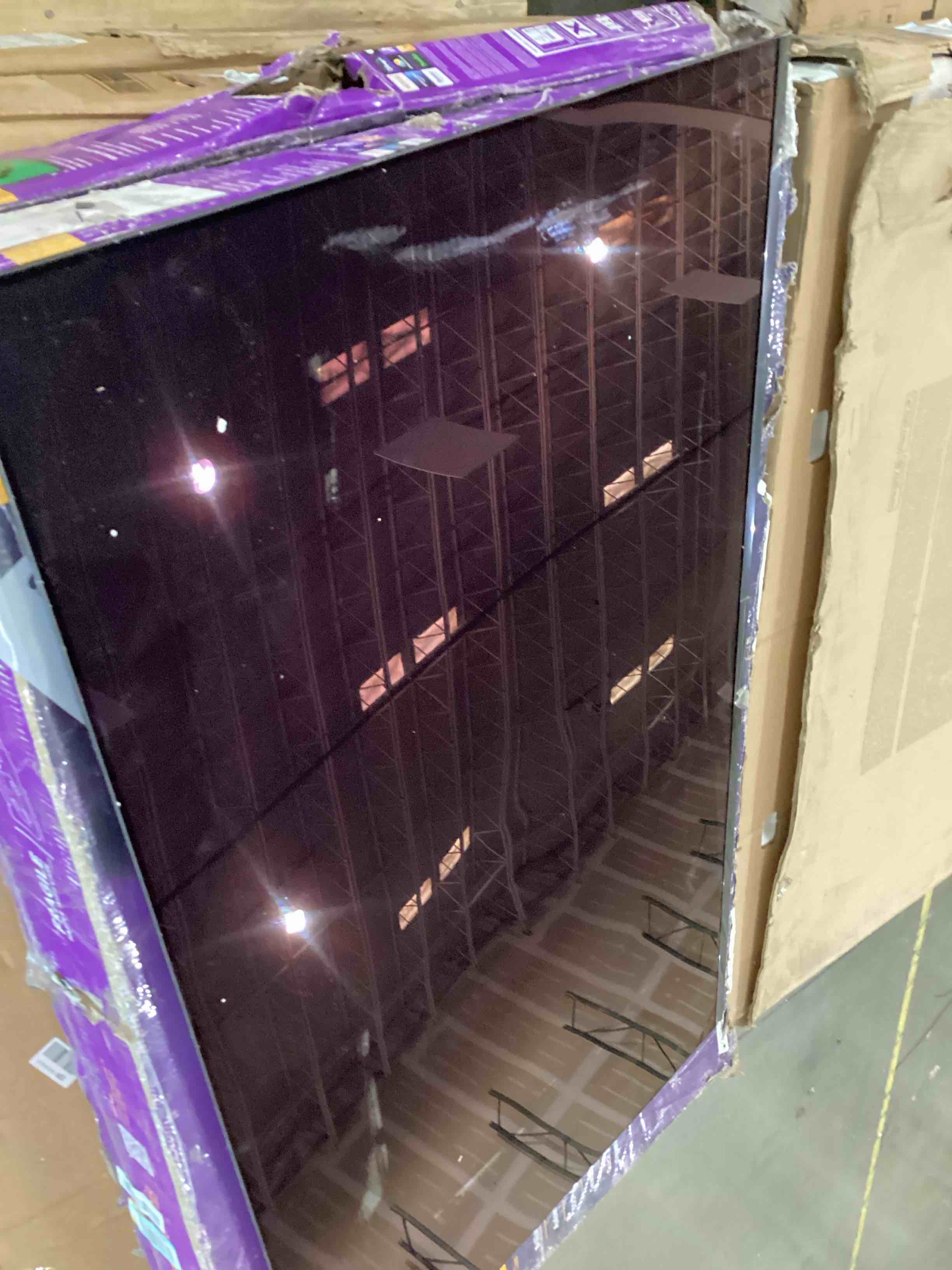 65” TV, unknown model, incomplete, untested 