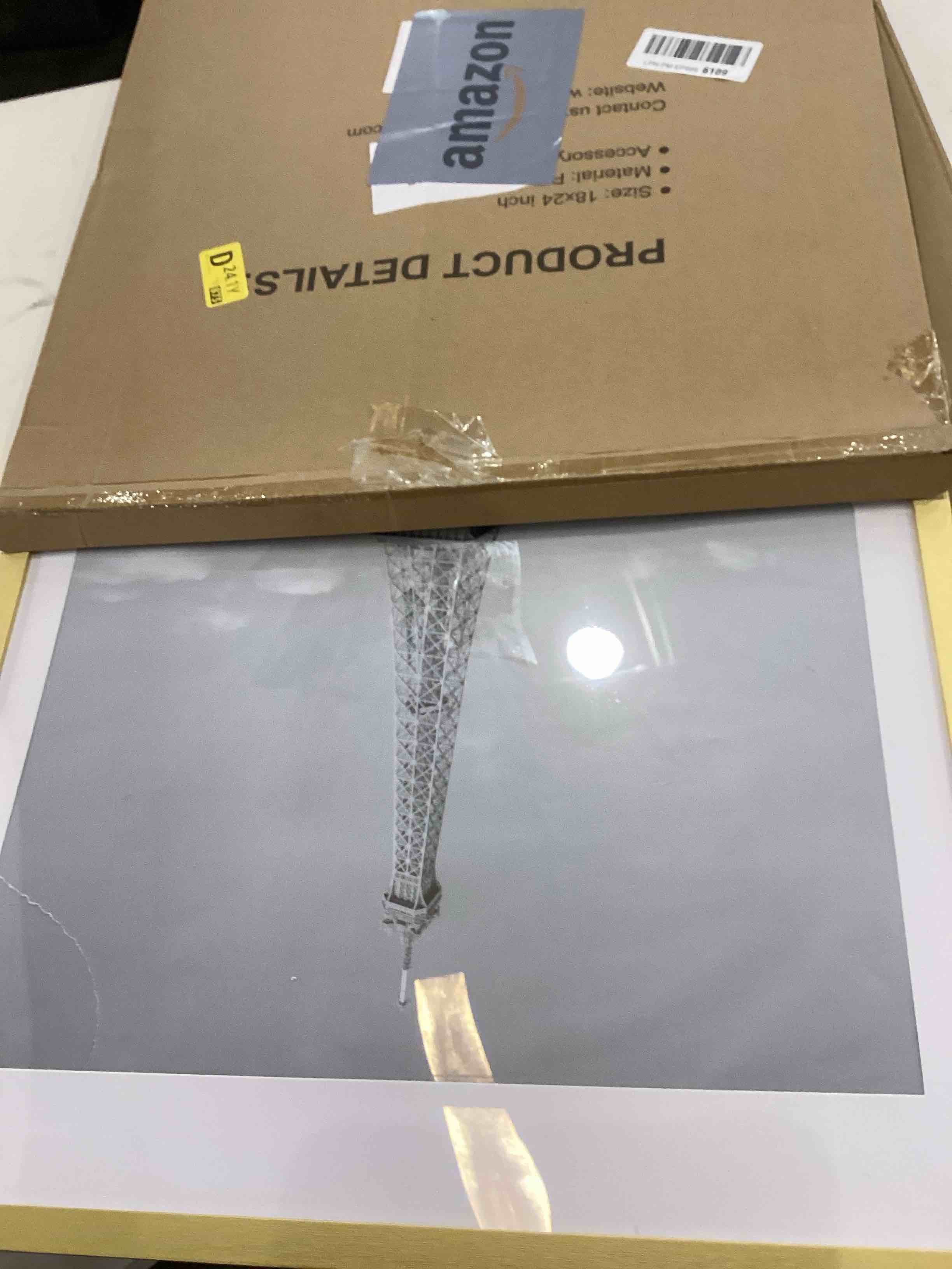 upsimples 18x24 Picture Frame, Display Pictures 16x20 with Mat or 18 x 24 Without, Wall Hanging Poster Frames, Gold, 1 Pack