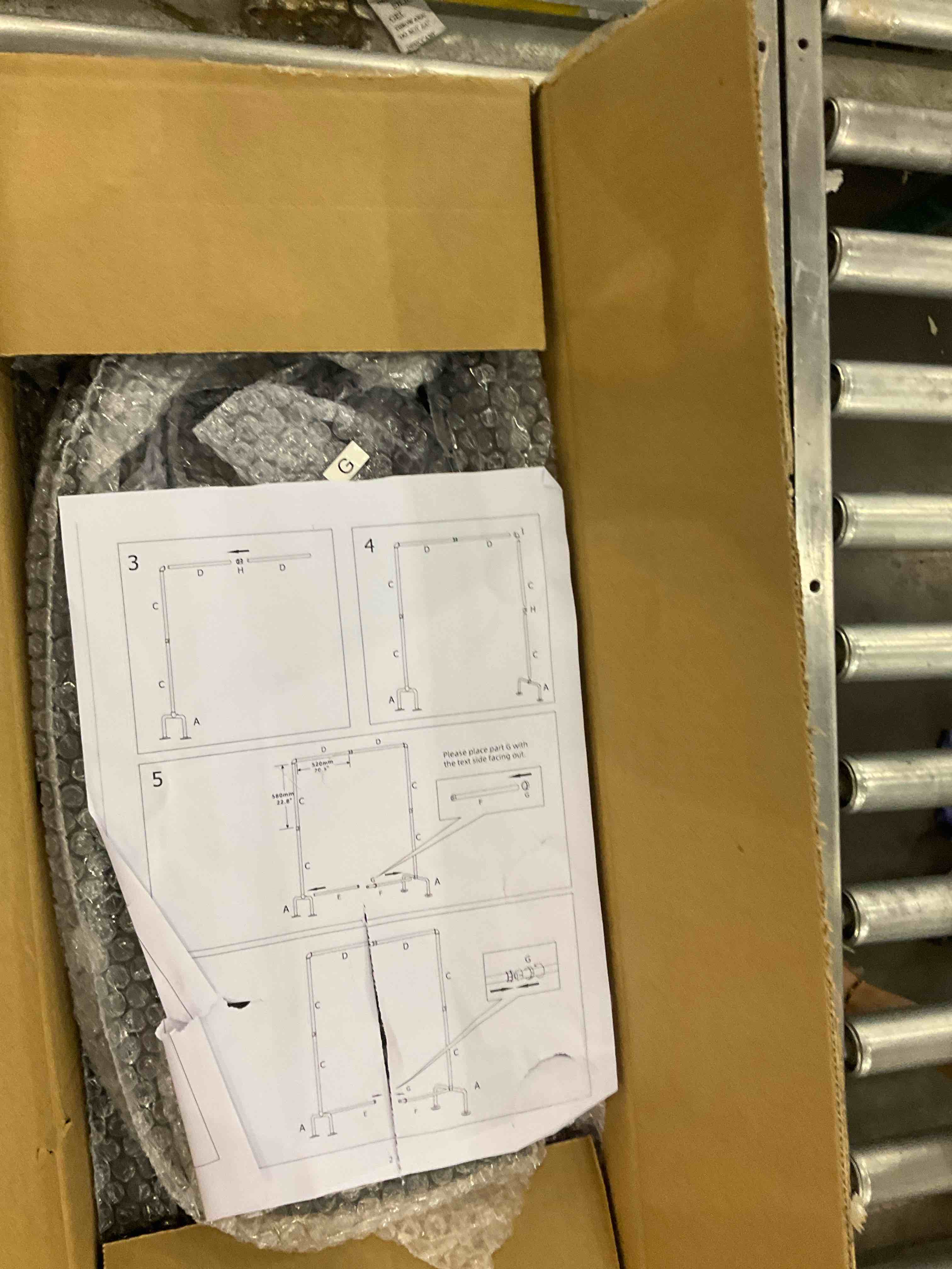 OROPY Industrial Pipe Clothing Rack Free Standing, Heavy Duty Detachable Clothes Rack with 4 Stable Feet for Garment Storage Display, Black