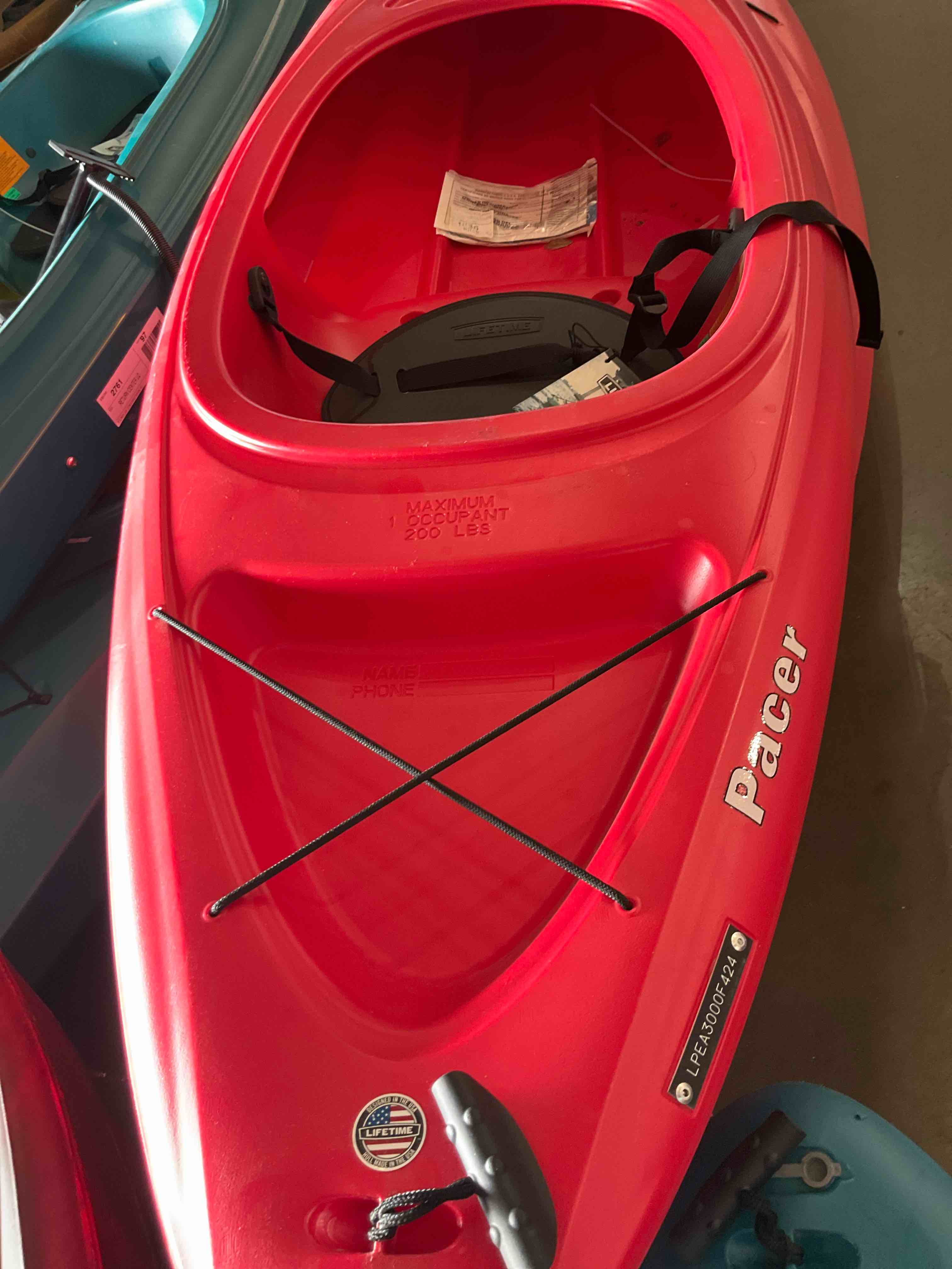 red pacer lifetime kayak 
