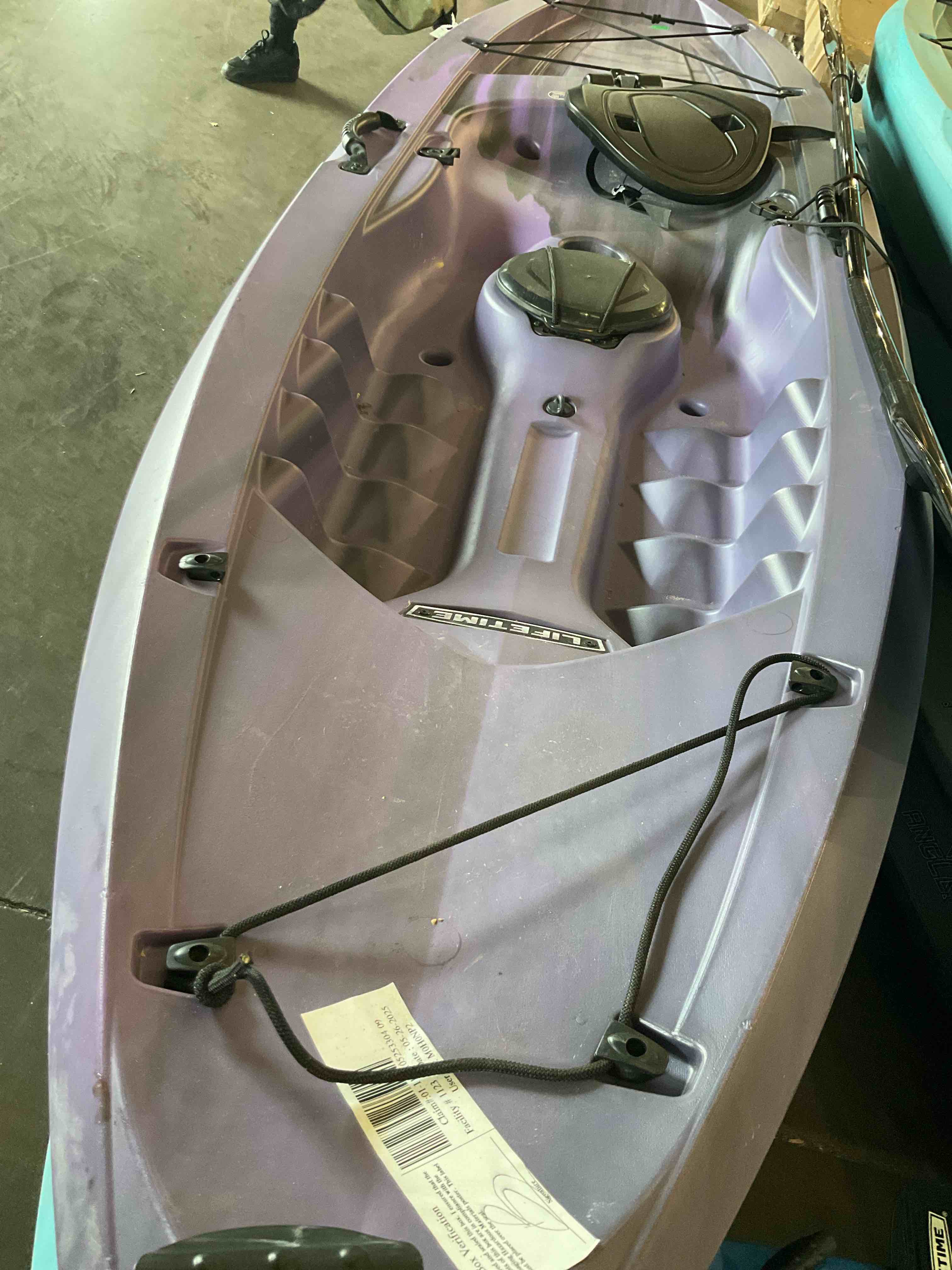 purple Tahoma lifetime kayak 