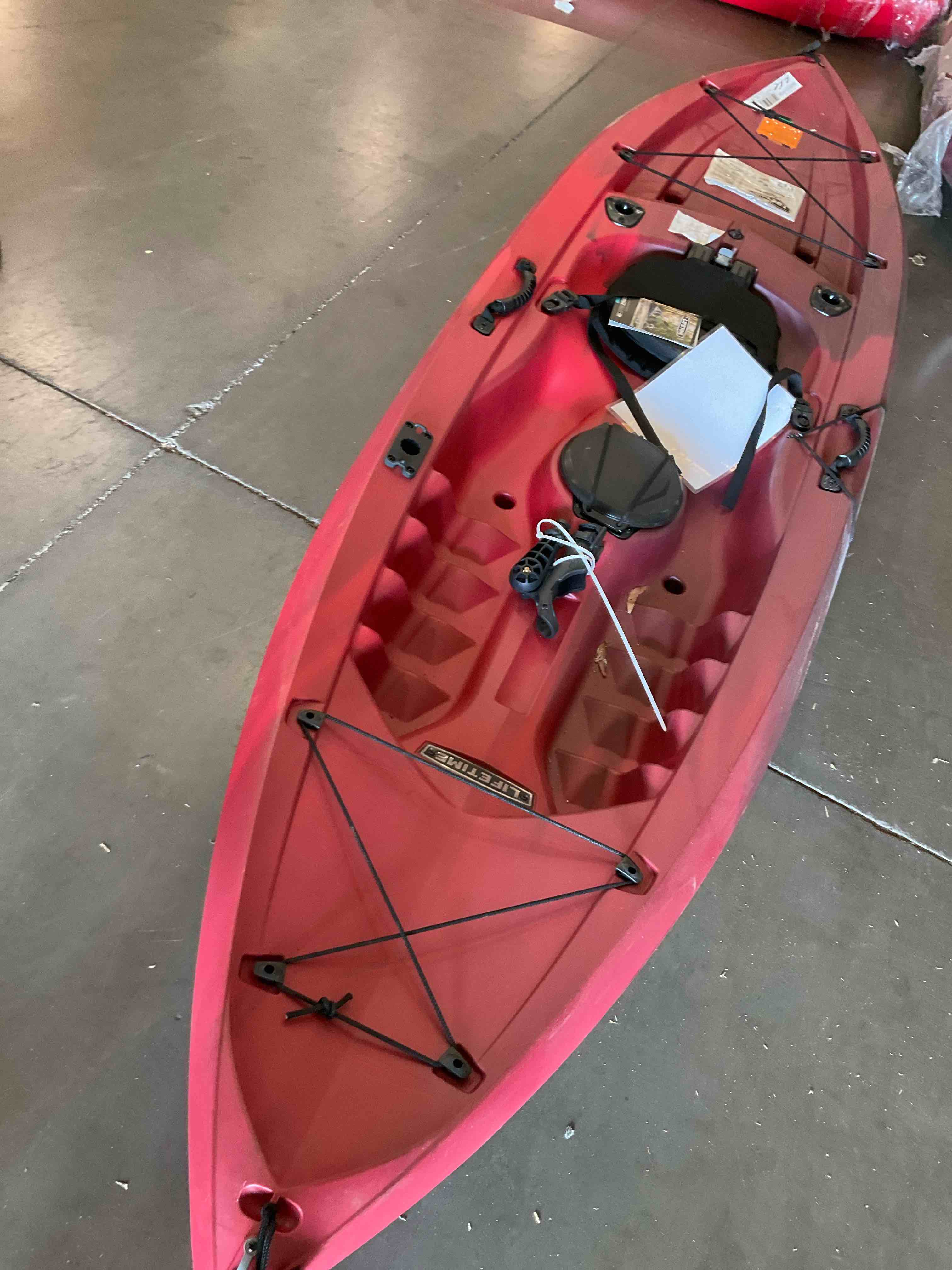 Lifetime 10' Red Sit-On Tamarack Angler Kayak with Rear T-handle