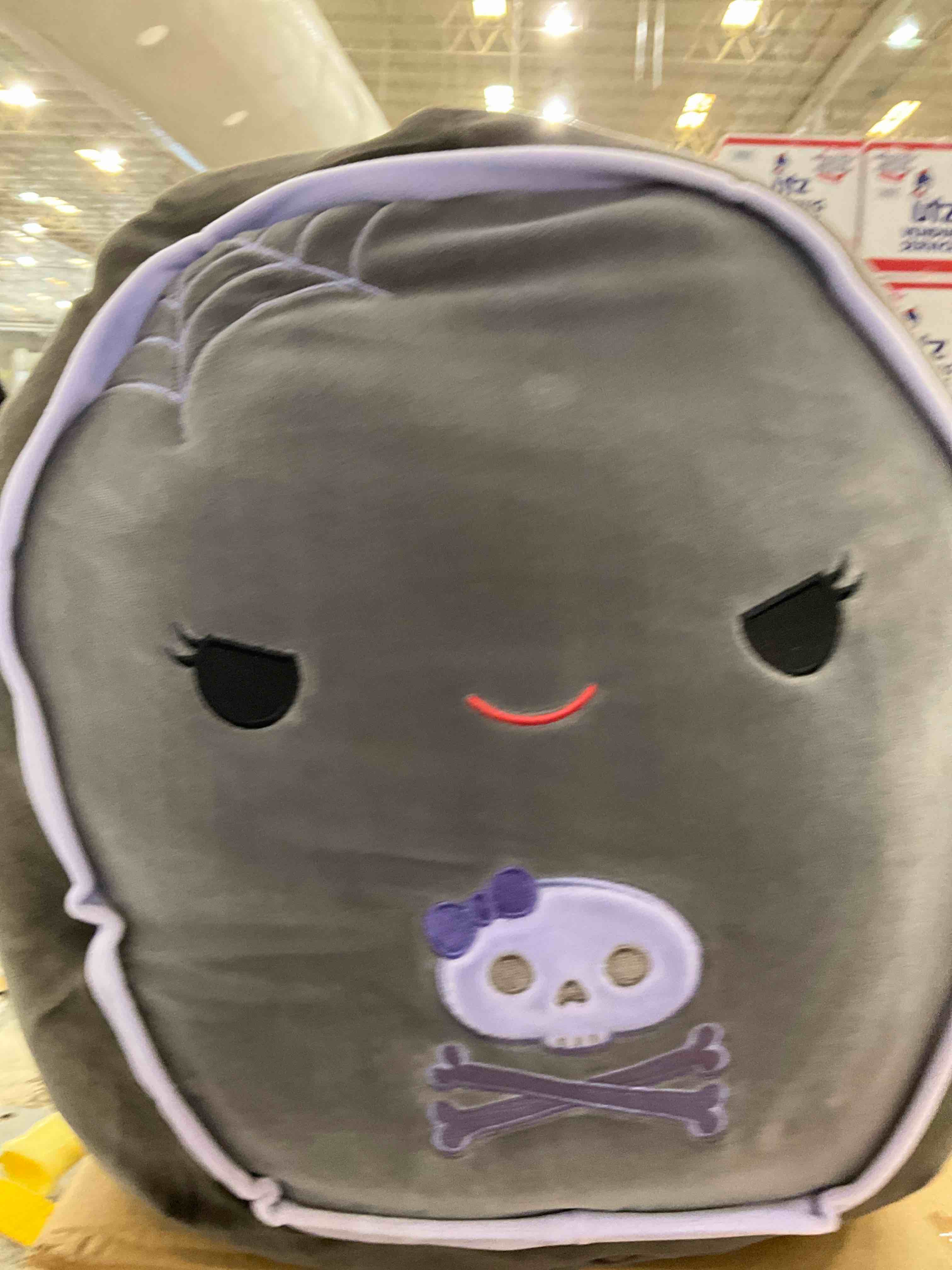 Squishmallows Original 16-Inch Julianne Grey and Purple Coffin - Official Jazwares Plush (Large)