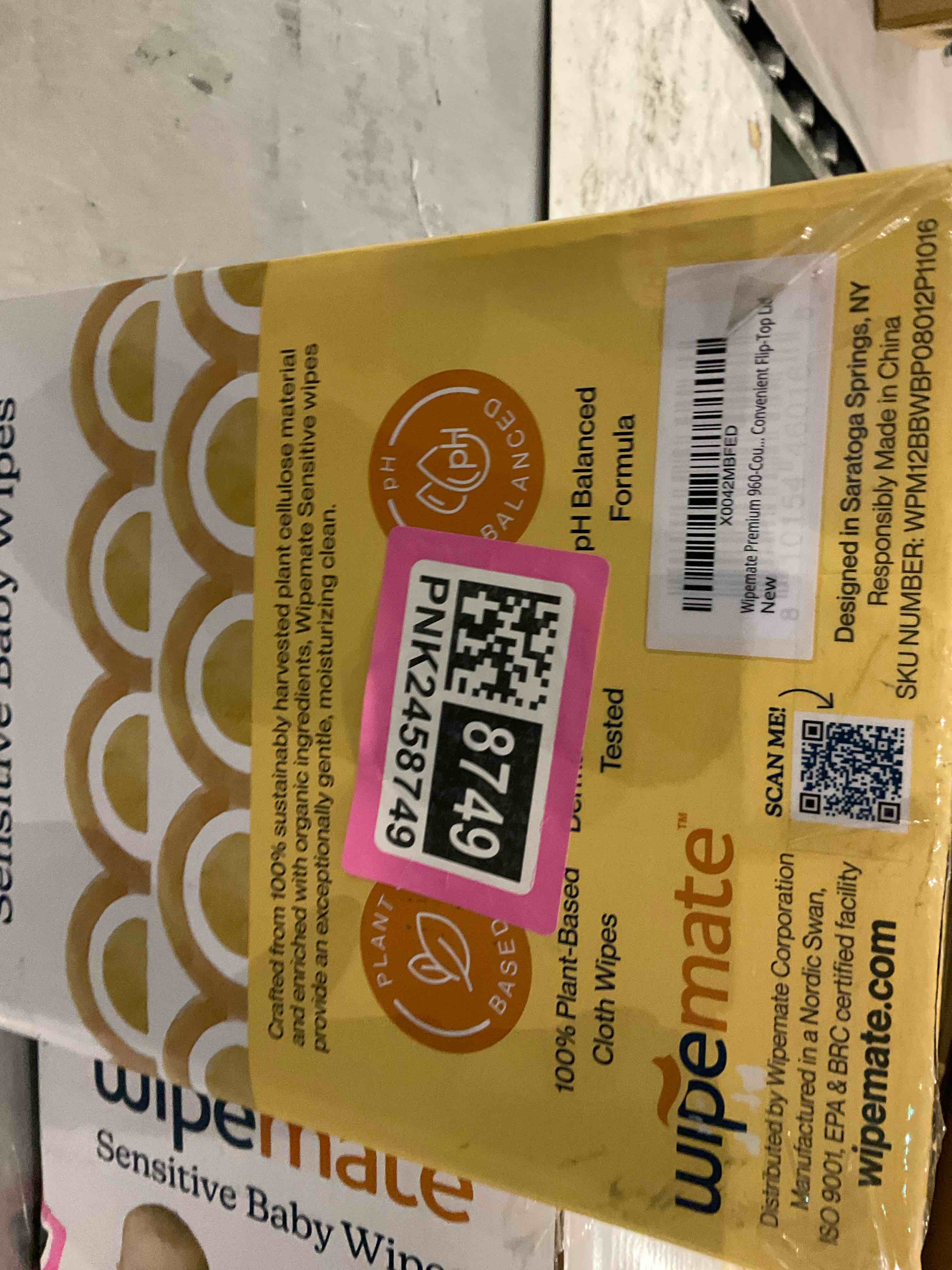 EWG-Verified Premium Baby Wipes, 99% Water-Based, Plastic-Free, Ultra-Soft Plant-Based Wipe, Chlorine/Alcohol-Free, pH-Balanced, Hypoallergenic Cruelty-Free with Durable Flip-Top Lid 960-Ct