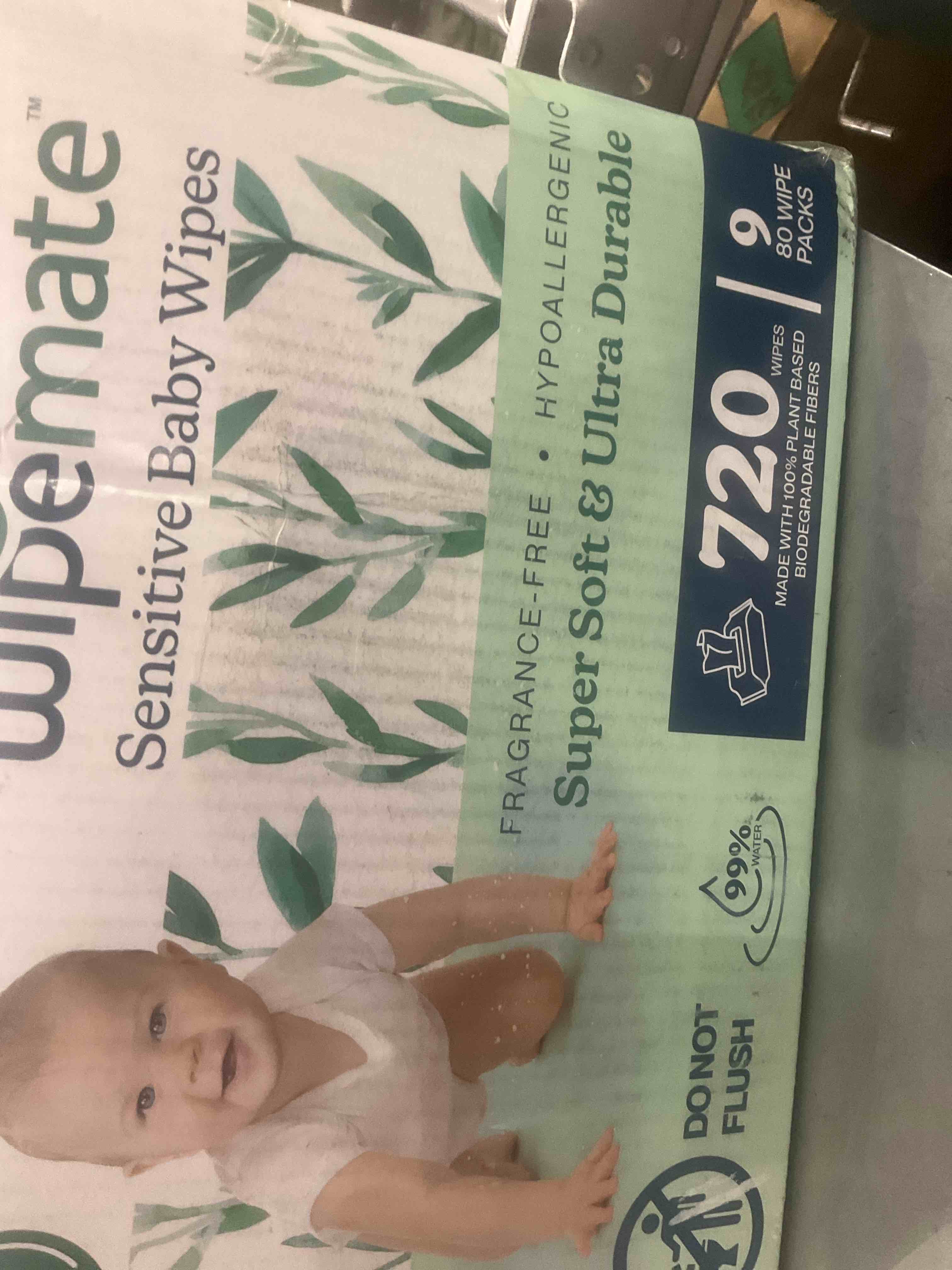 EWG-Verified Premium Baby Wipes, 99% Water-Based, Plastic-Free, Ultra-Soft Plant-Based Wipe, Chlorine/Alcohol-Free, pH-Balanced, Hypoallergenic Cruelty-Free with Durable Flip-Top Lid 720-ct