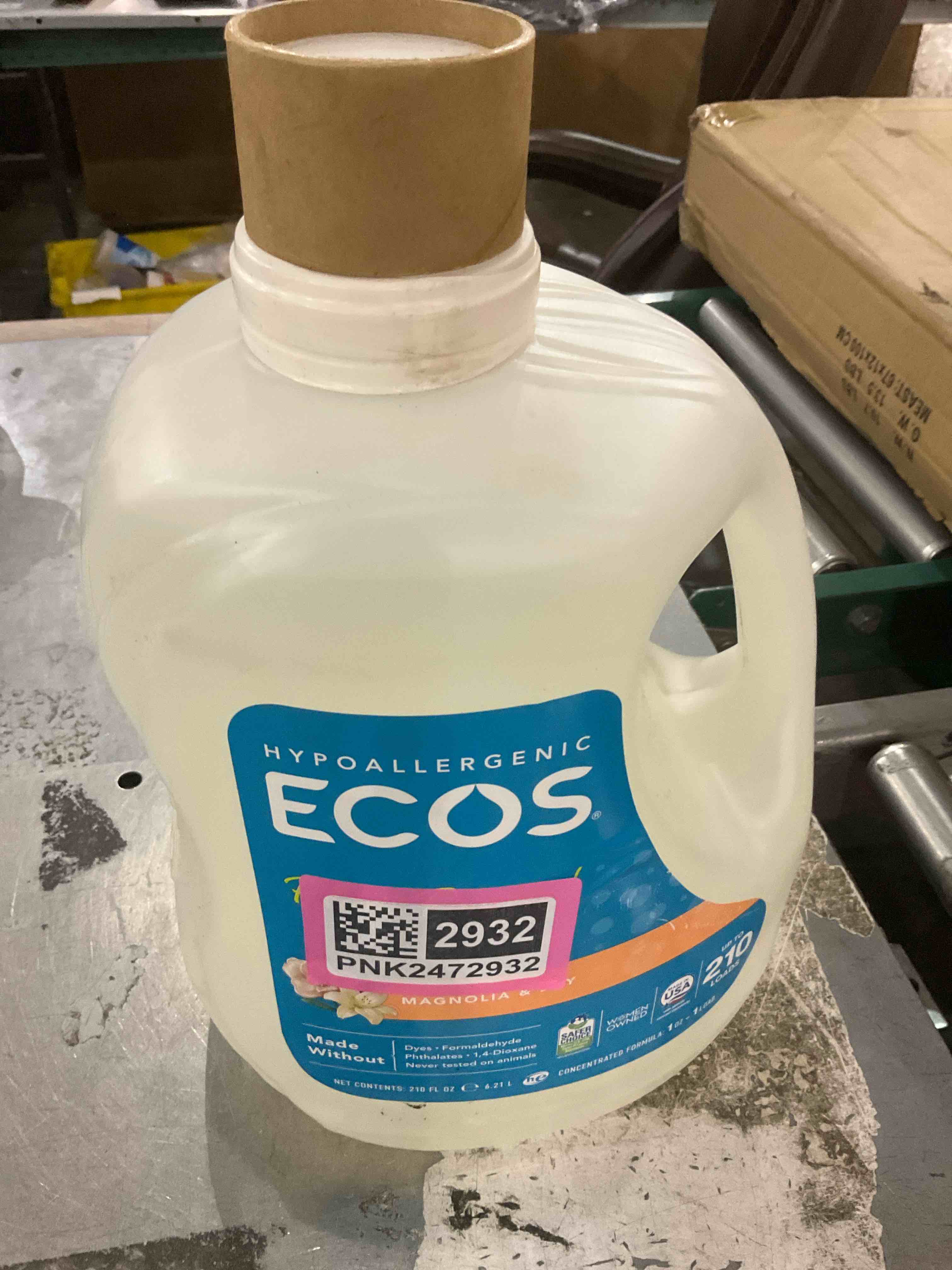 earth friendly products ecos liquid laundry detergent, magnolia and lilies, 210 ounce
