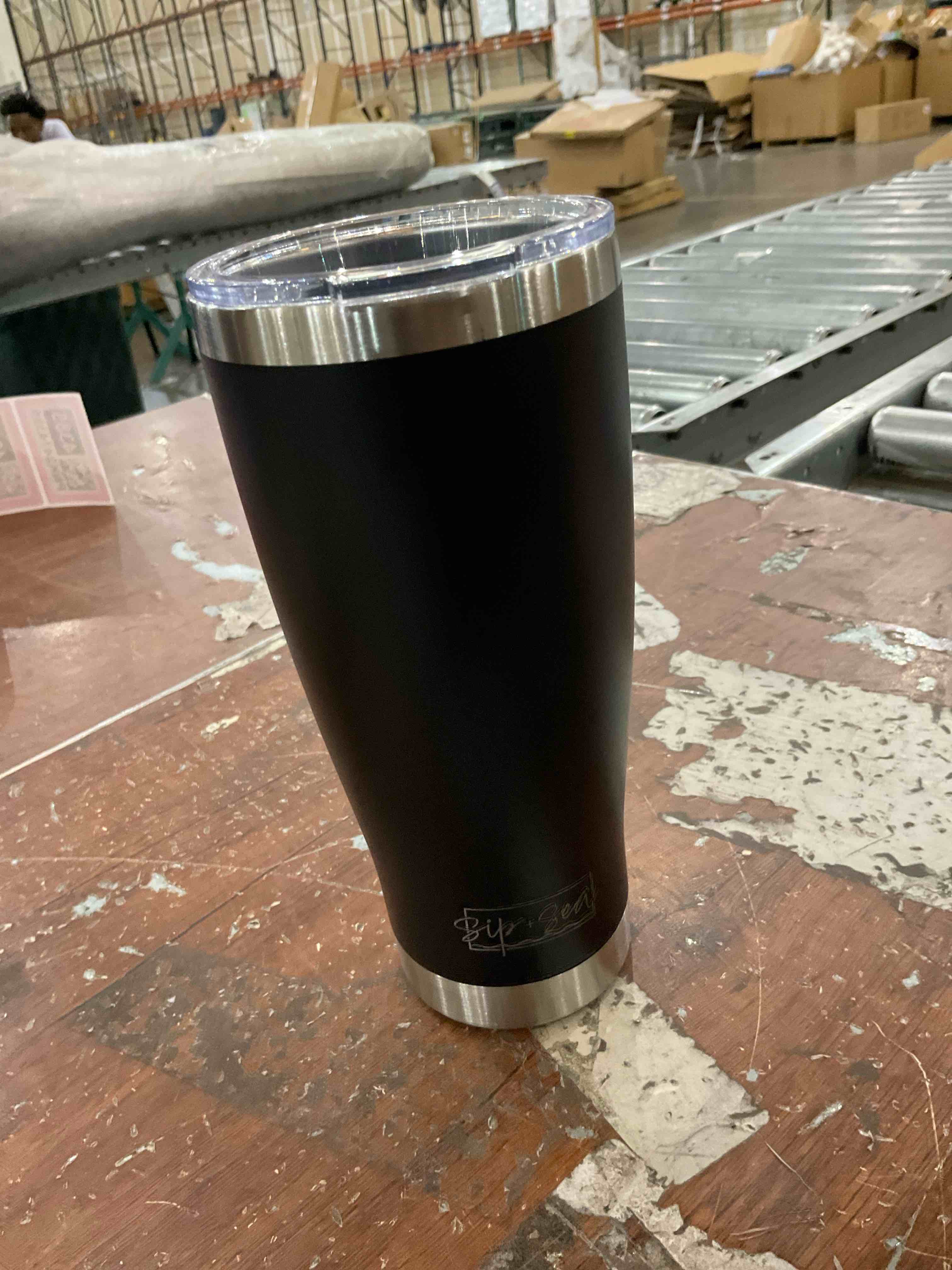 sip+sea key west premium 24oz stainless steel tumbler – double wall vacuum insulated travel mug, lea