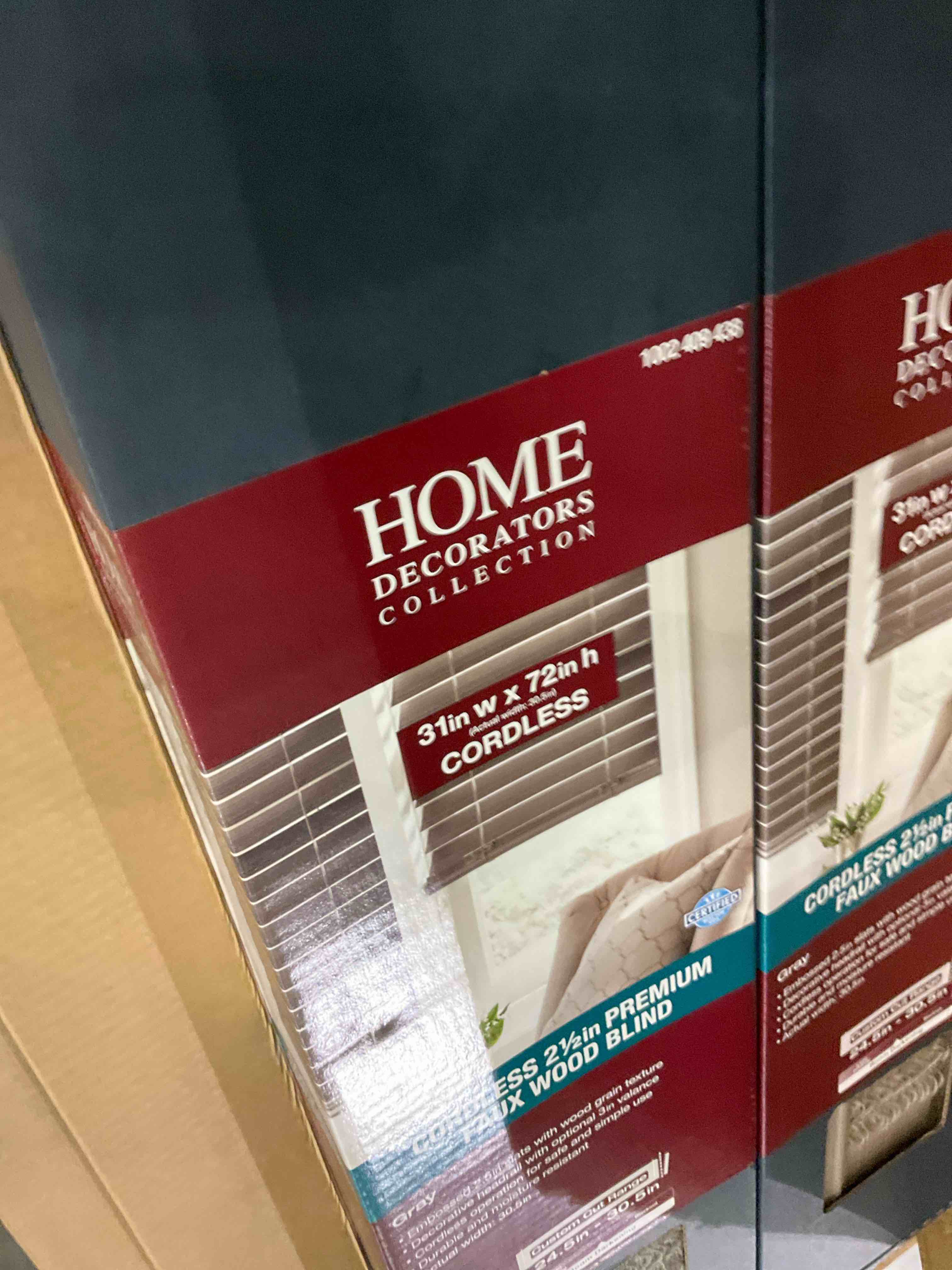 2.5” cordless premium faux wood blinds
