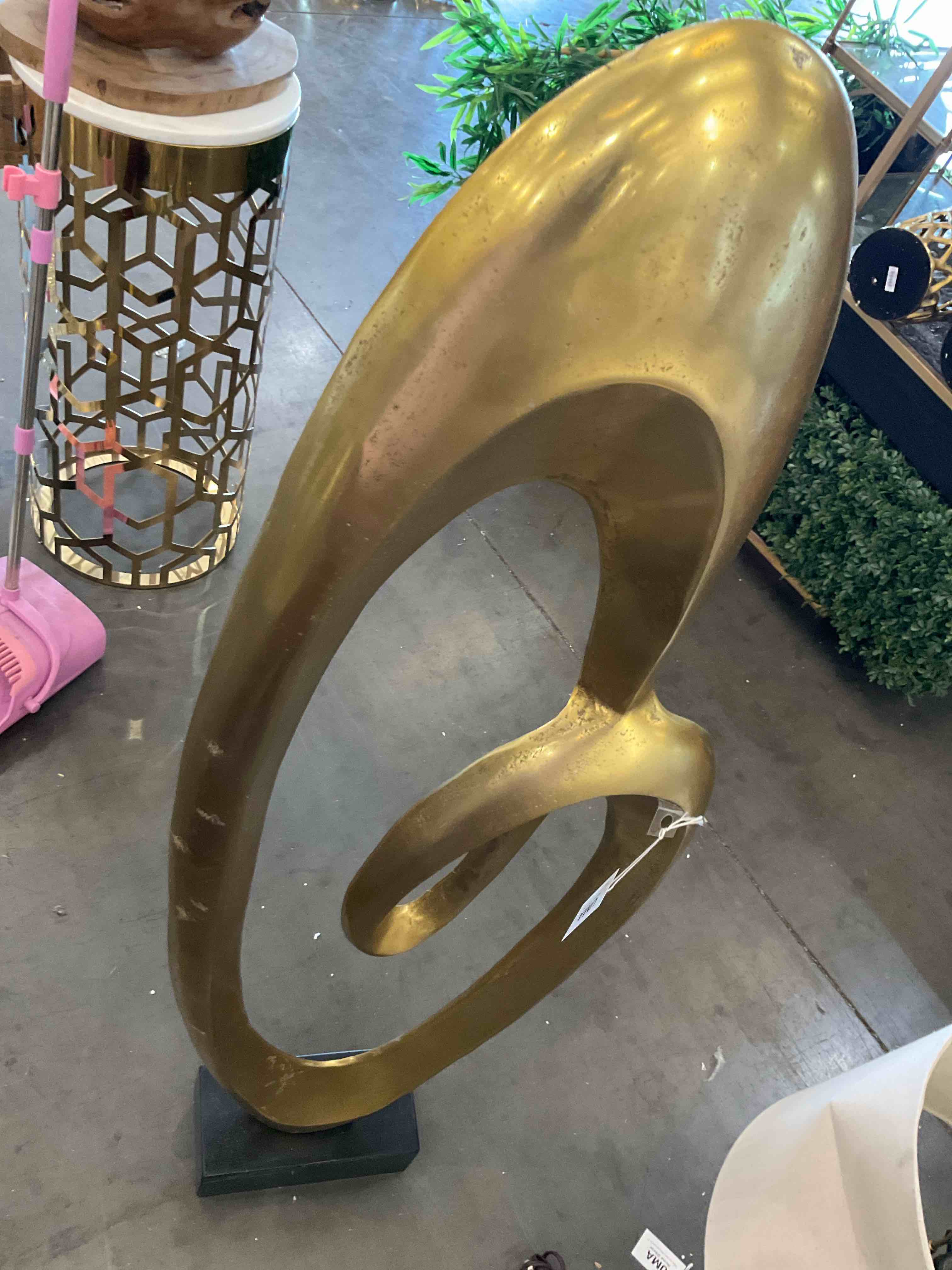 Grayson Lane Gold Aluminum Modern Sculpture