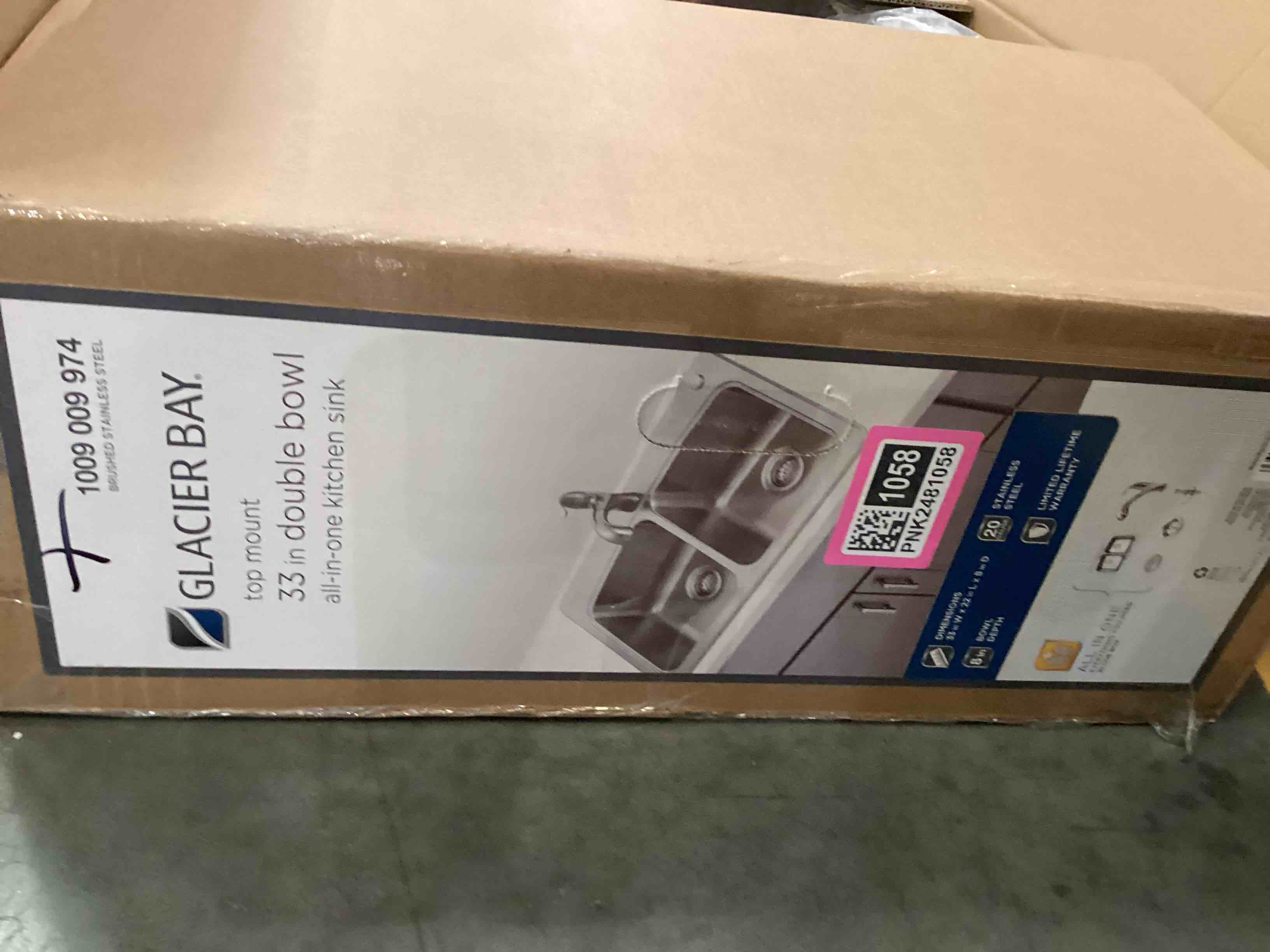 32in double stainless steel sink for kitchen 