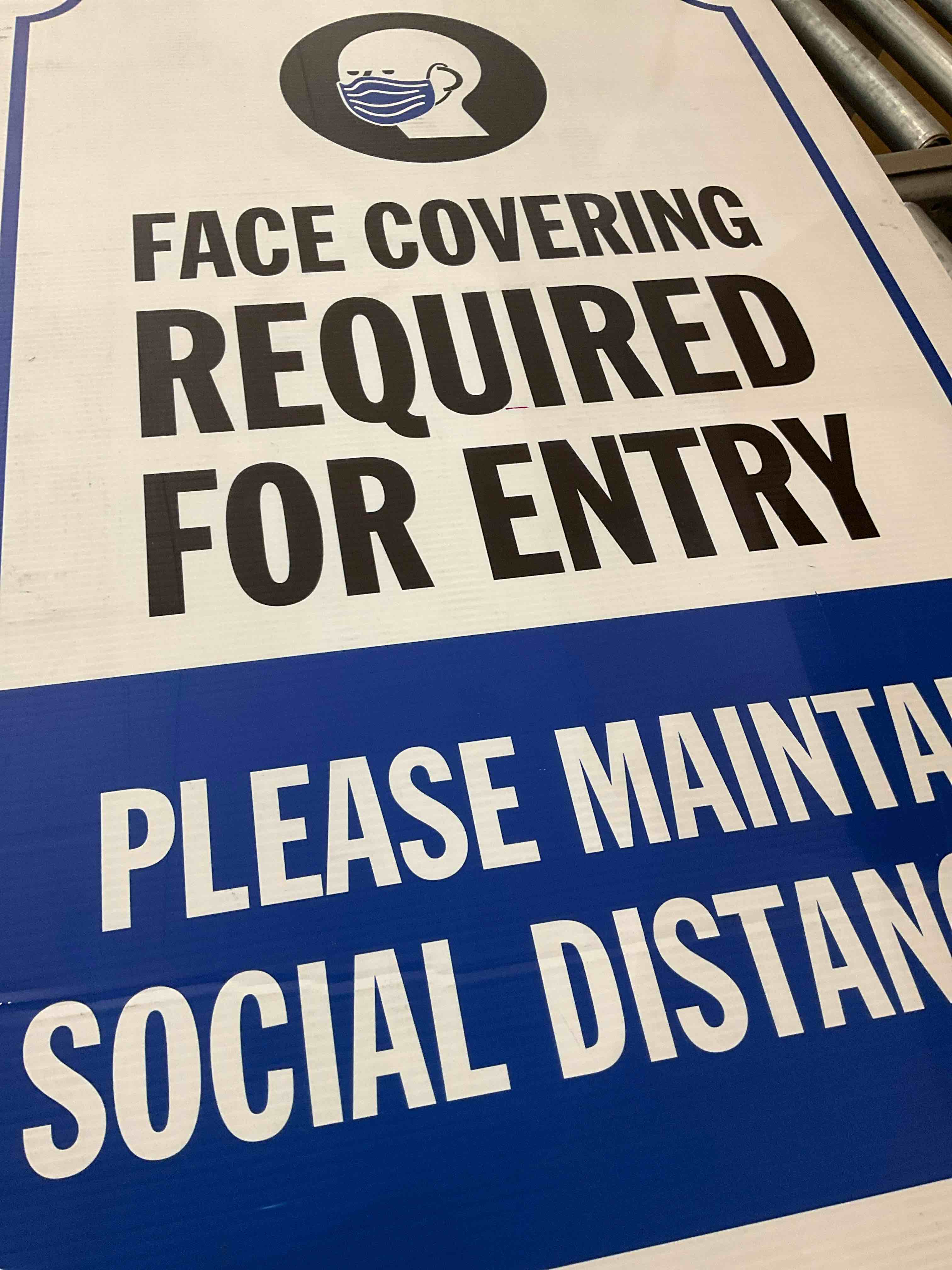 SmartSign - EP1A “Face Covering Required for Entry” Large Sign | 24" x 36" Corrugated Plastic