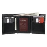 rfid trifold wallet with interior zipper
