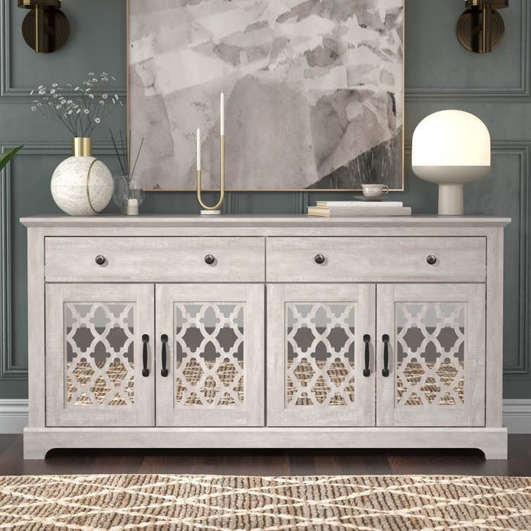 ( incomplete) Dusty Gray Oak Chessani 2 Drawer Sideboard chestani 2 drawers sideboard 