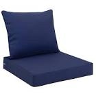 kimunuk outdoor deep seat cushion set, 24" x 24" x 6.5" patio furniture chair cushions replacement for sofa couch, navy
