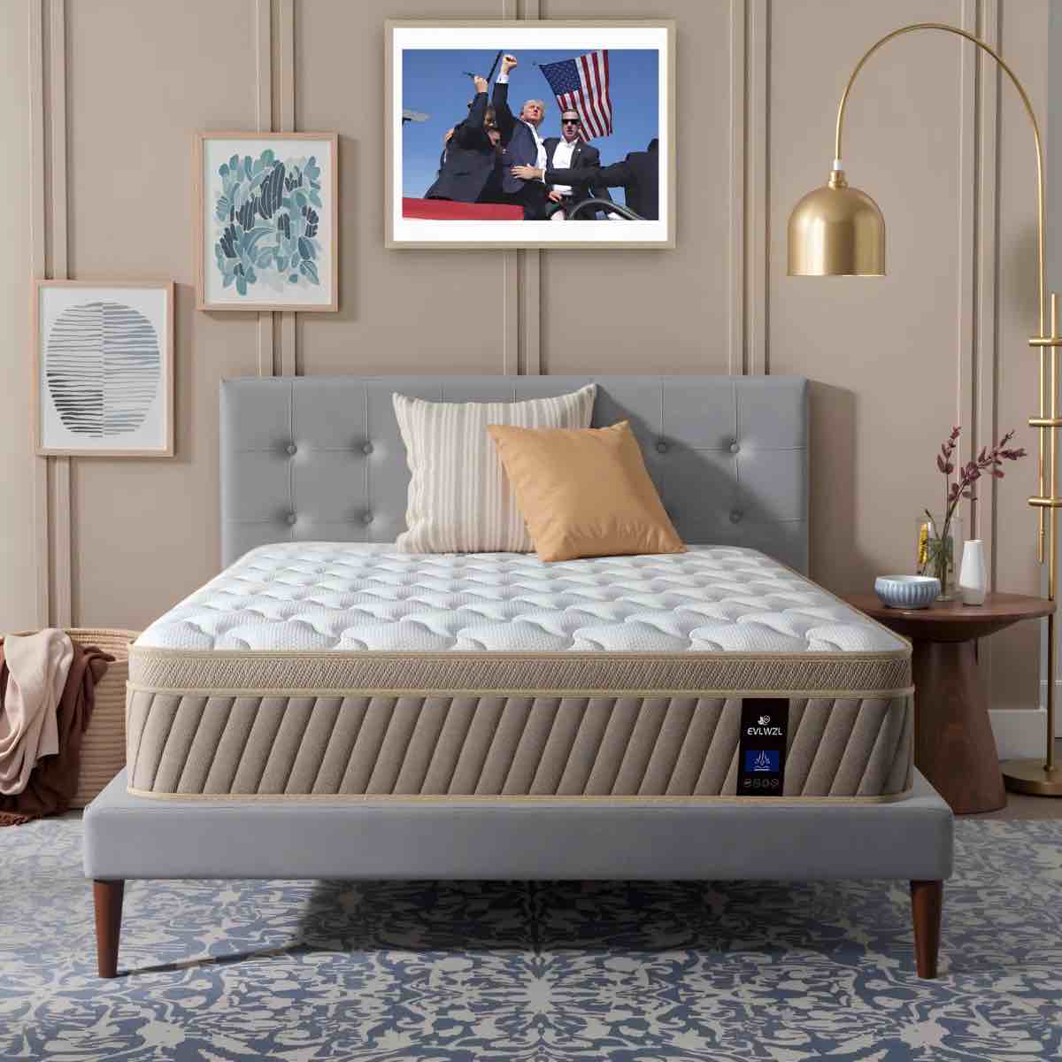 Wayfair Sleep 12'' Medium Premium Cooling Foam Hybrid Mattress Mattress Size: Queen
