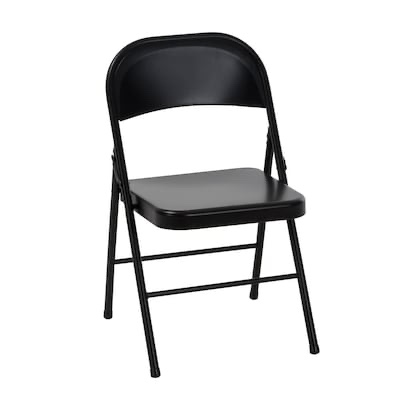 Cosco Black Residential Standard Folding Chair with Solid Seat ( Indoor or outdoor )