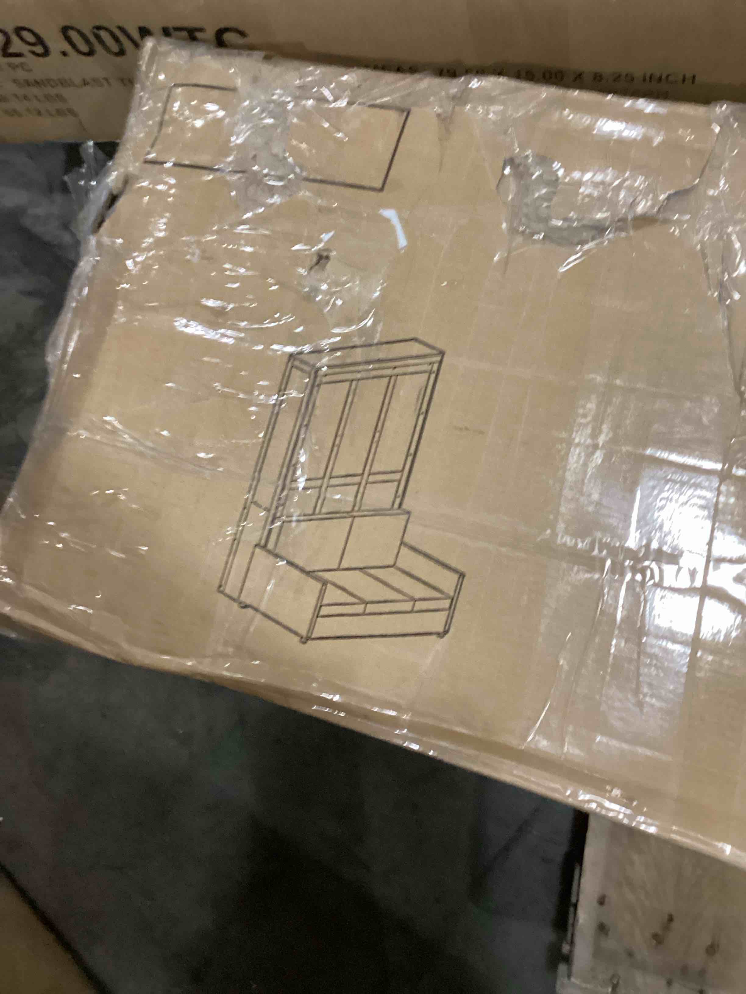 (incomplete box 2 of 3)Murphy Bed With Couch Size: Queen, Color: Gray
