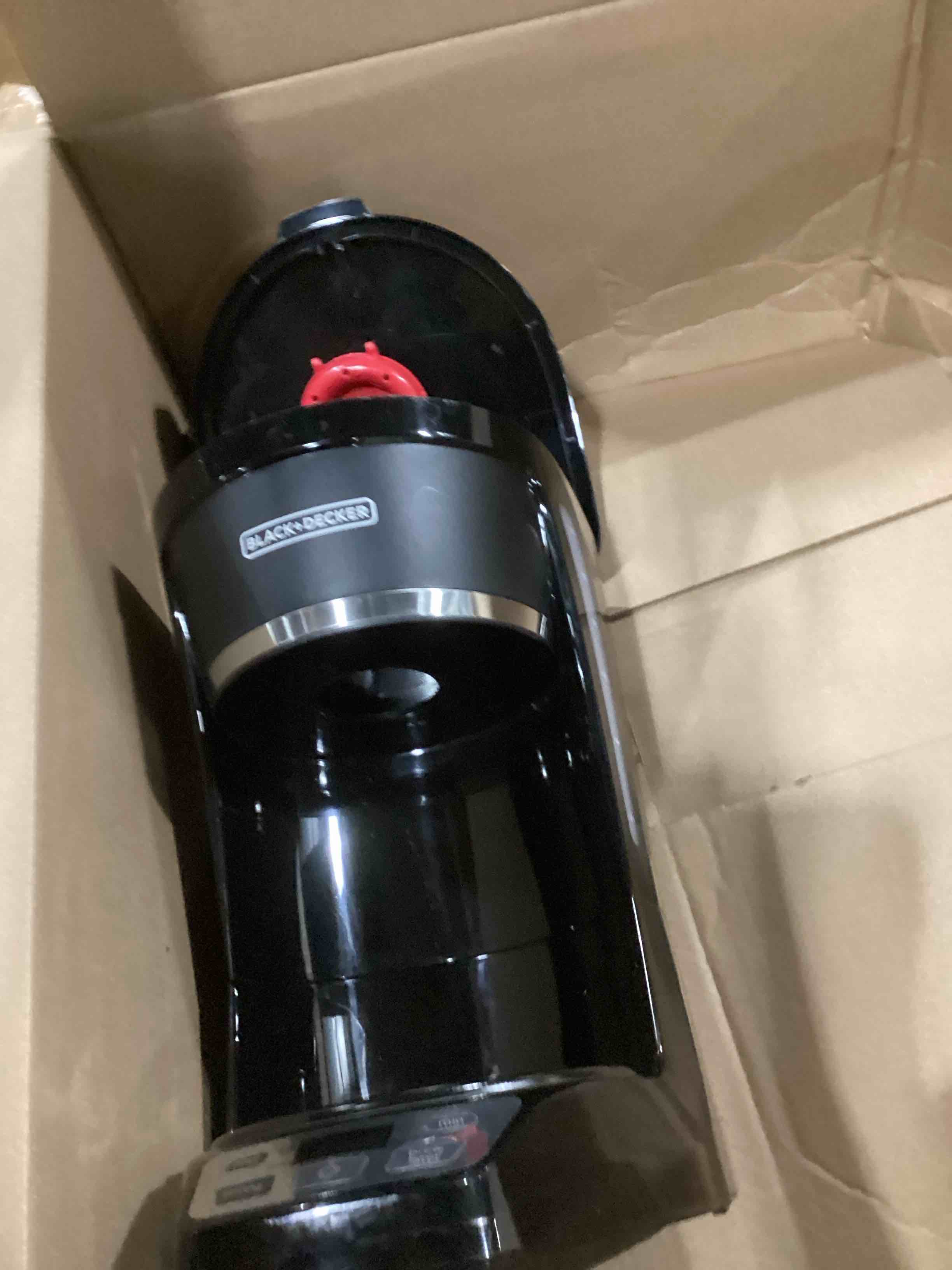 Condition photo showing As Is for BLACK+DECKER 12-Cup* Programmable Coffeemaker, Black