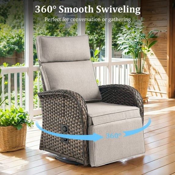 (incomplete )Recliner Patio Chair With Cushions