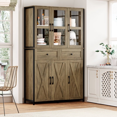 (incomplete)Kitchen Pantry With Large Drawers and Farm Doors