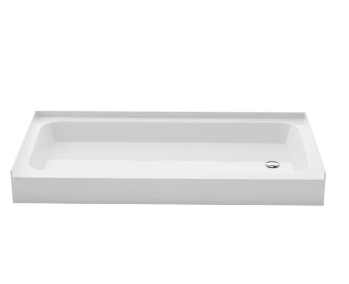 Voltaire 60 X 30 Shower Pan Base Color: Gray, Drain Location: Right