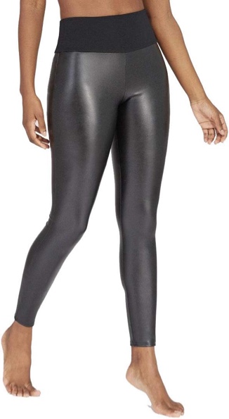 SIZE S Assets by Spanx Women's All Over Faux Leather Leggings 