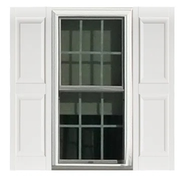 Builders Edge BEP2120070001 Custom Two Equal, Raised Panel Shutter (Per Pair), White