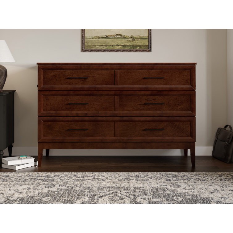 pfeffer solid wood murphy bed chest with 6" mattress and built-in charger