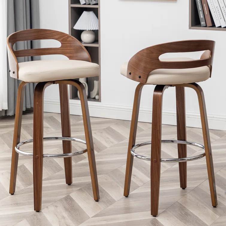 mahtab swivel counter & bar stools seat height: bar stool (29.92" seat height), upholstery: beige