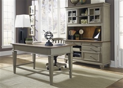Bungalow Jr Executive 3 Piece Home Office Set in Driftwood & Taupe Finish by Liberty Furniture - 541-HOJ
