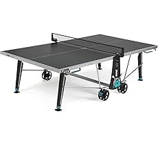 8Ft Mid-Size Table Tennis Table Foldable & Portable Ping Pong Table Set For Indoor Games With Net