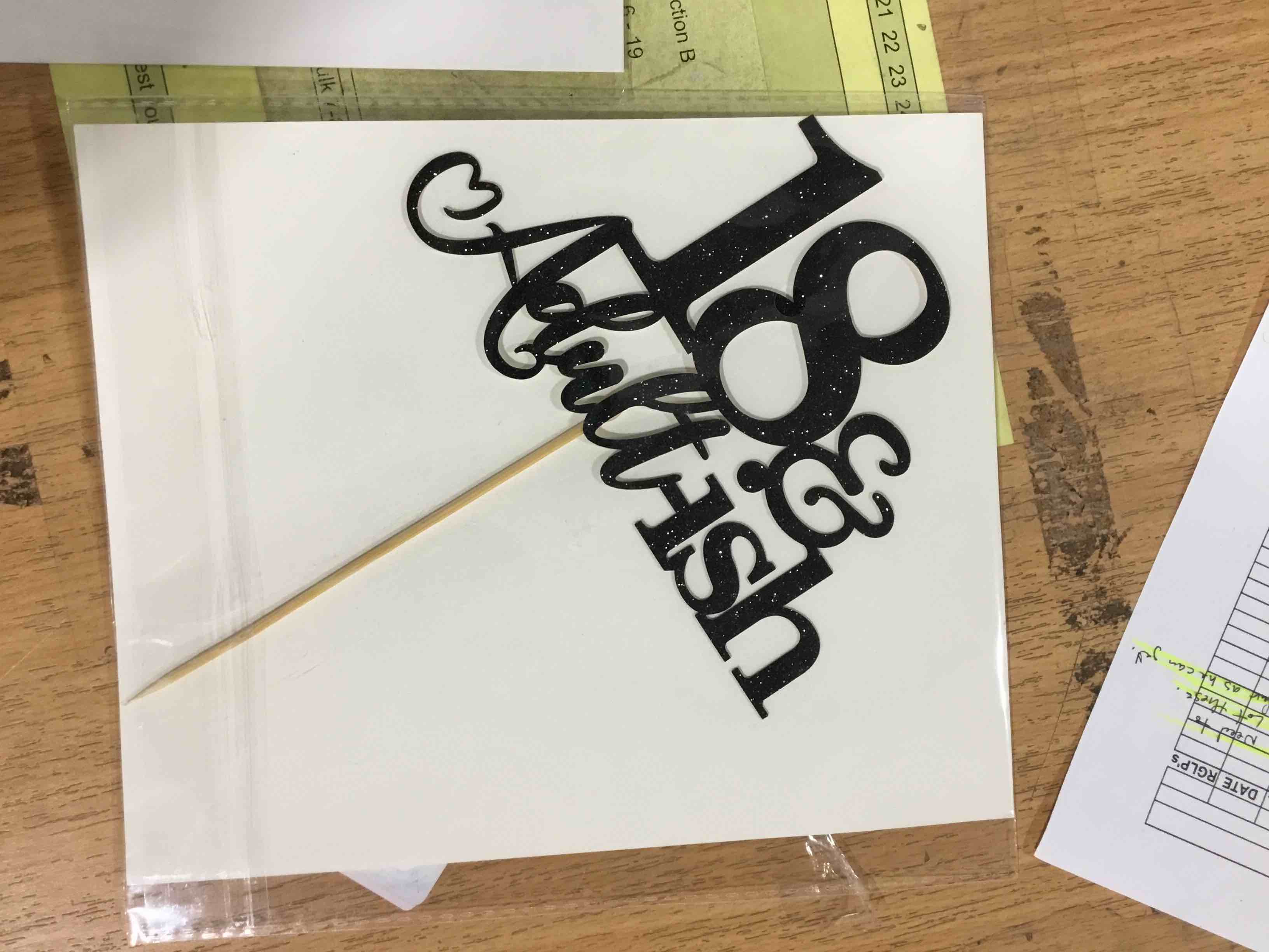 18th Adultish Cake Topper Happy Birthday Cake Toppers Black Glitter for Eighteen Birthday Party Time To Adult Cake Decorations 18th Boys and Girls Happy Birthday Party Decorations Supplies