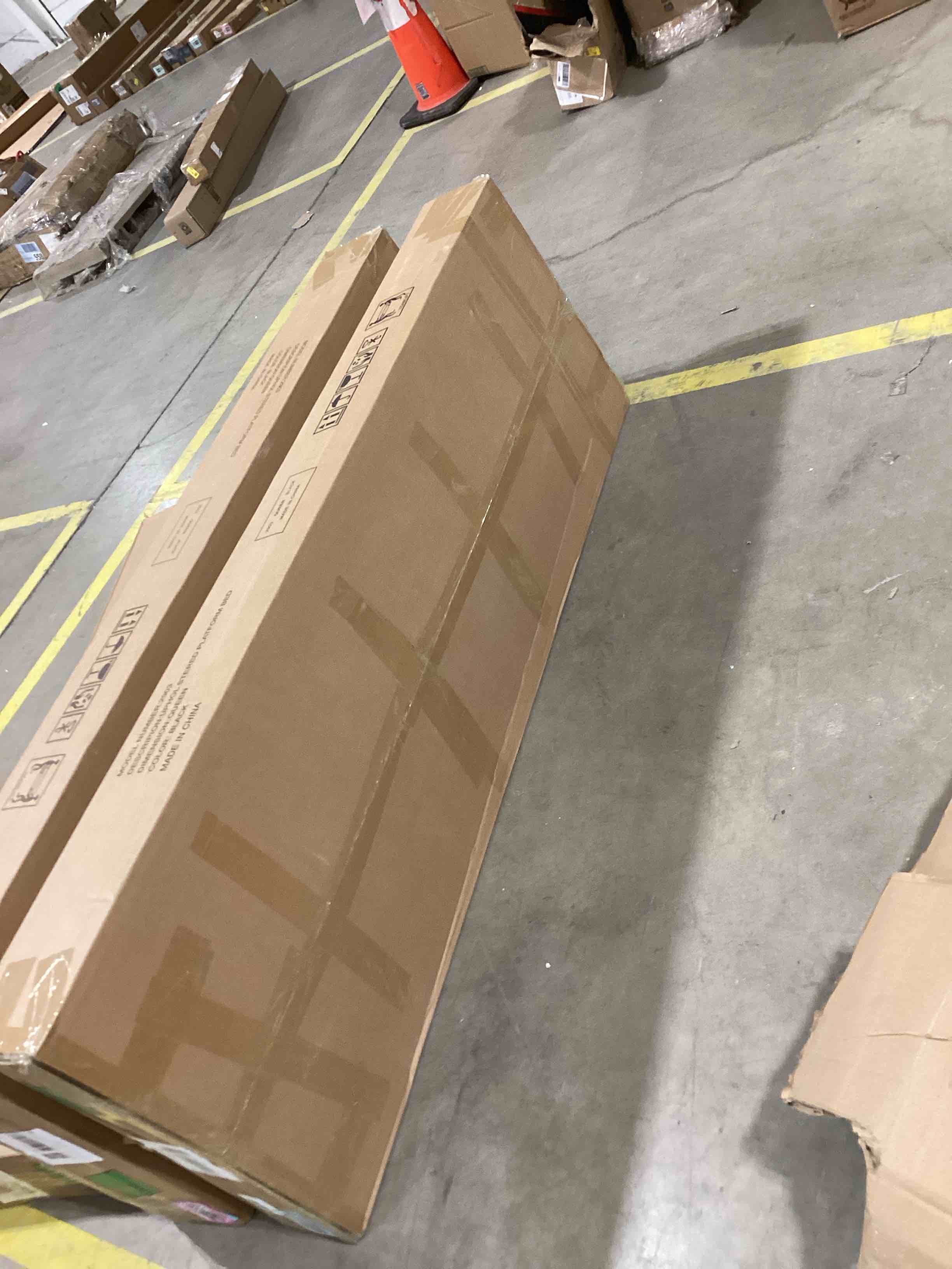 Condition photo showing New/Like New for Allewie Queen Size Platform Bed Frame with Velvet Upholstered Headboard and Wooden Slats Support, Fully Upholstered Mattress Foundation/No Box Spring Needed/Easy Assembly, Black